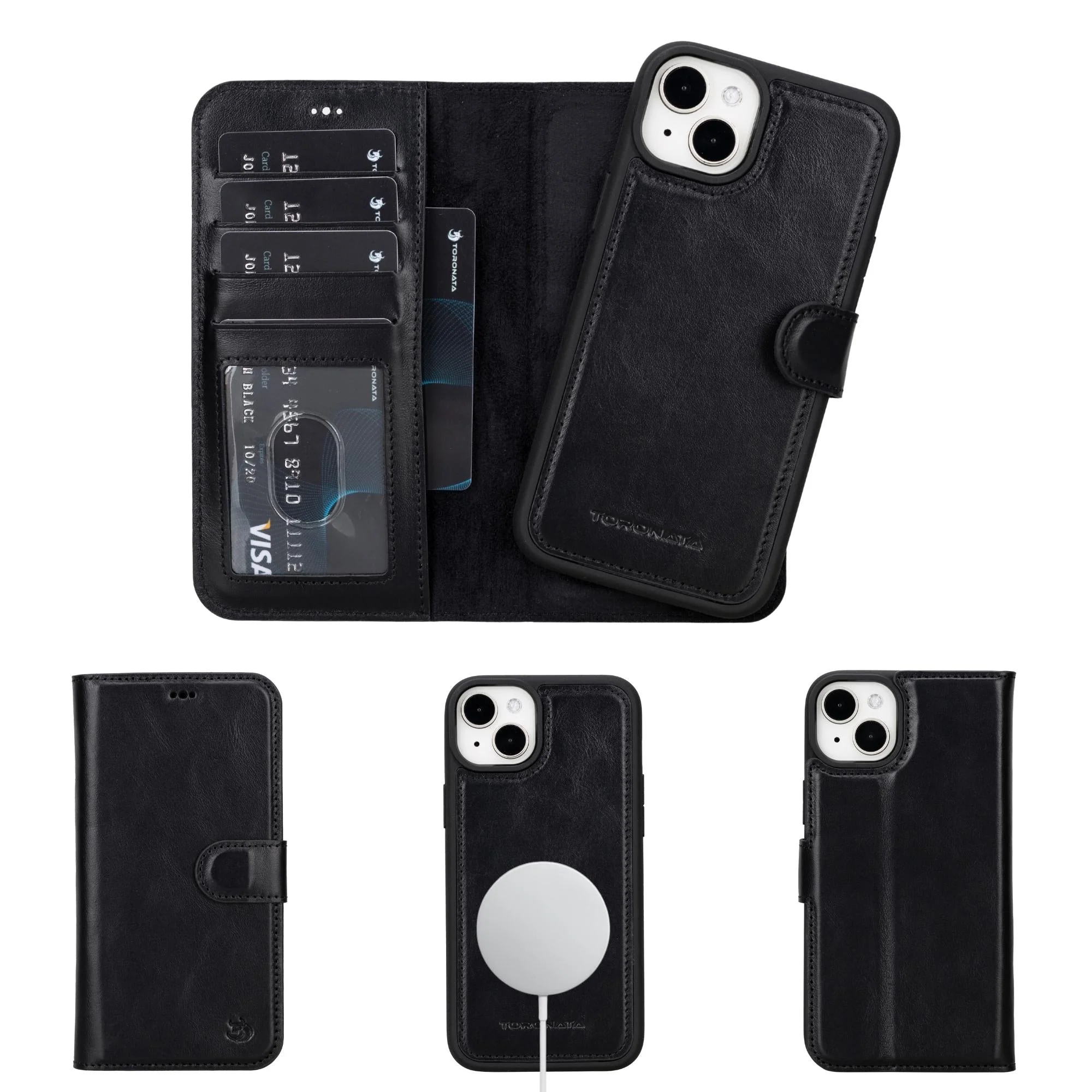 Casper iPhone 14 Series Detachable Leather Wallet Case - Image 100