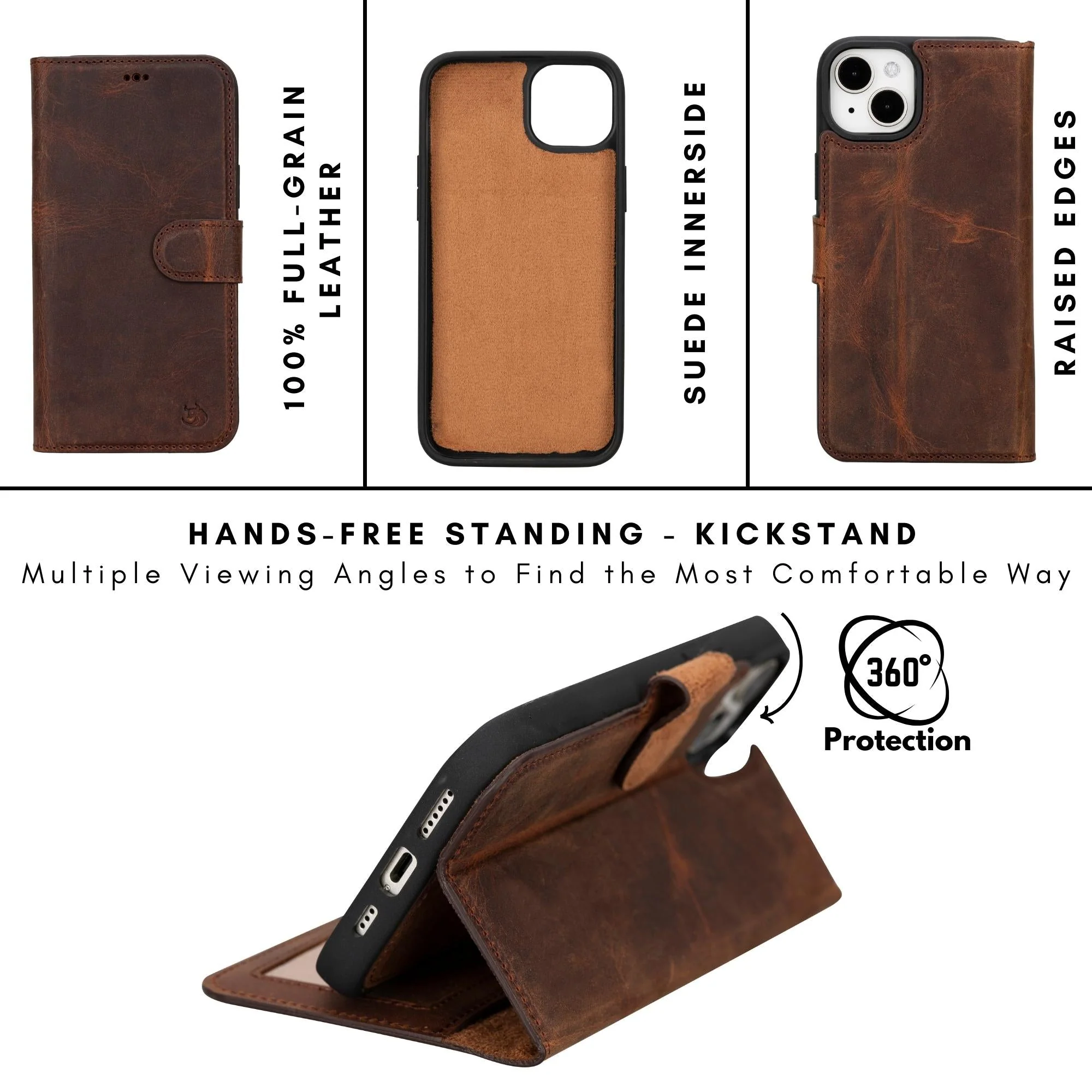 Casper iPhone 14 Series Detachable Leather Wallet Case - Image 113