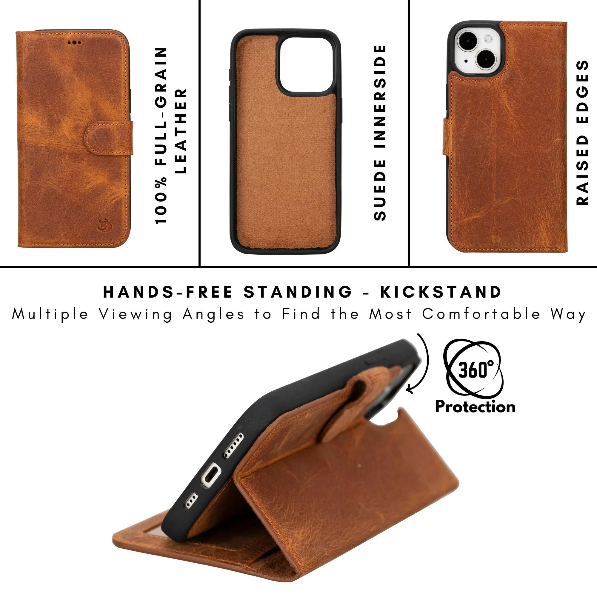 Casper iPhone 14 Series Detachable Leather Wallet Case - Image 124