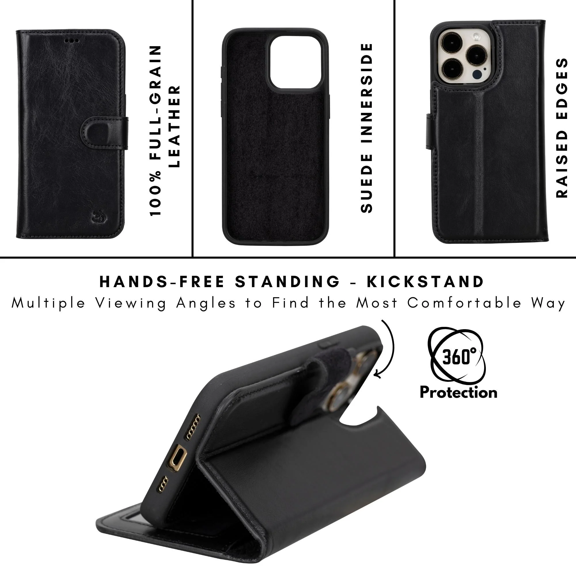 Casper iPhone 14 Series Detachable Leather Wallet Case - Image 14