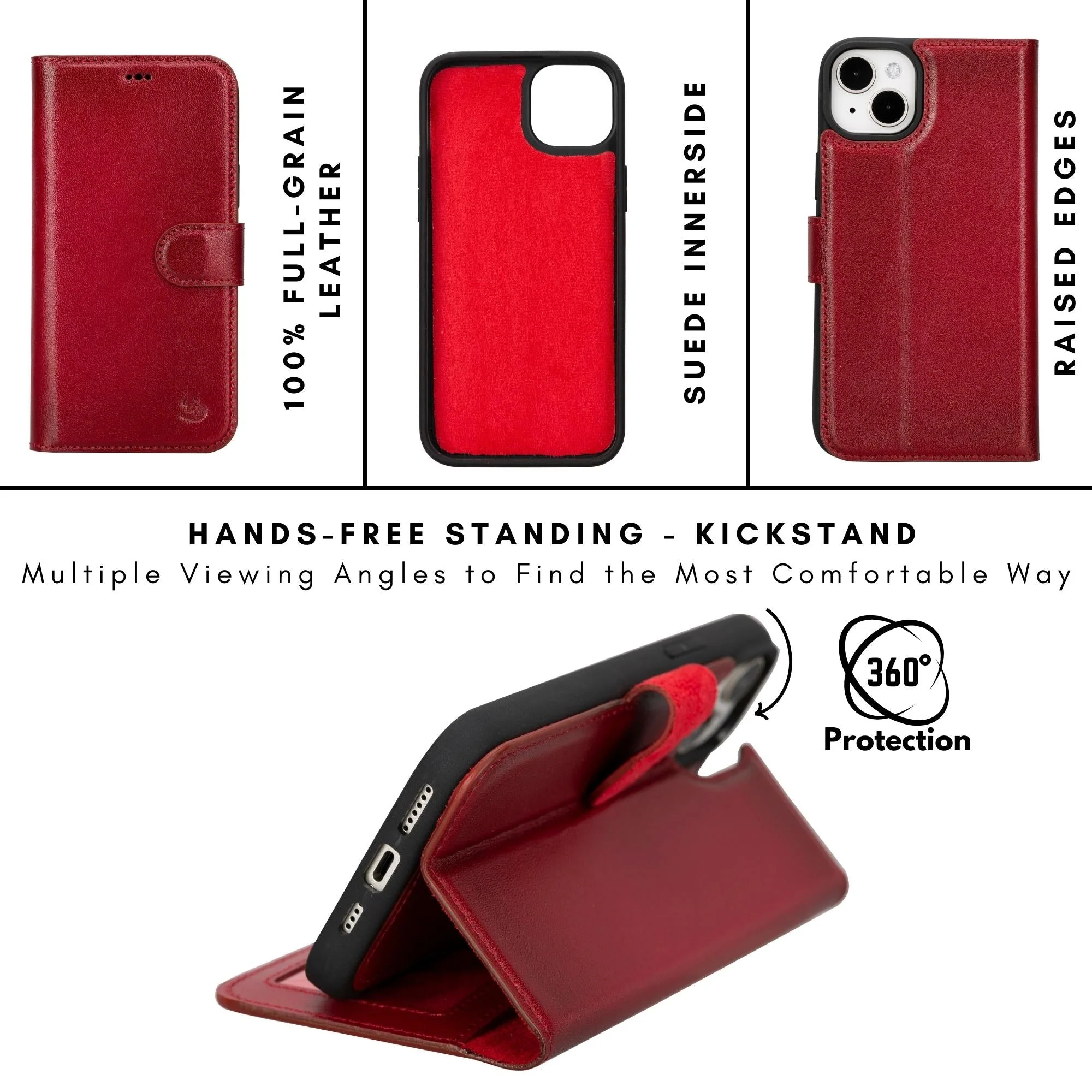 Casper iPhone 14 Series Detachable Leather Wallet Case - Image 156