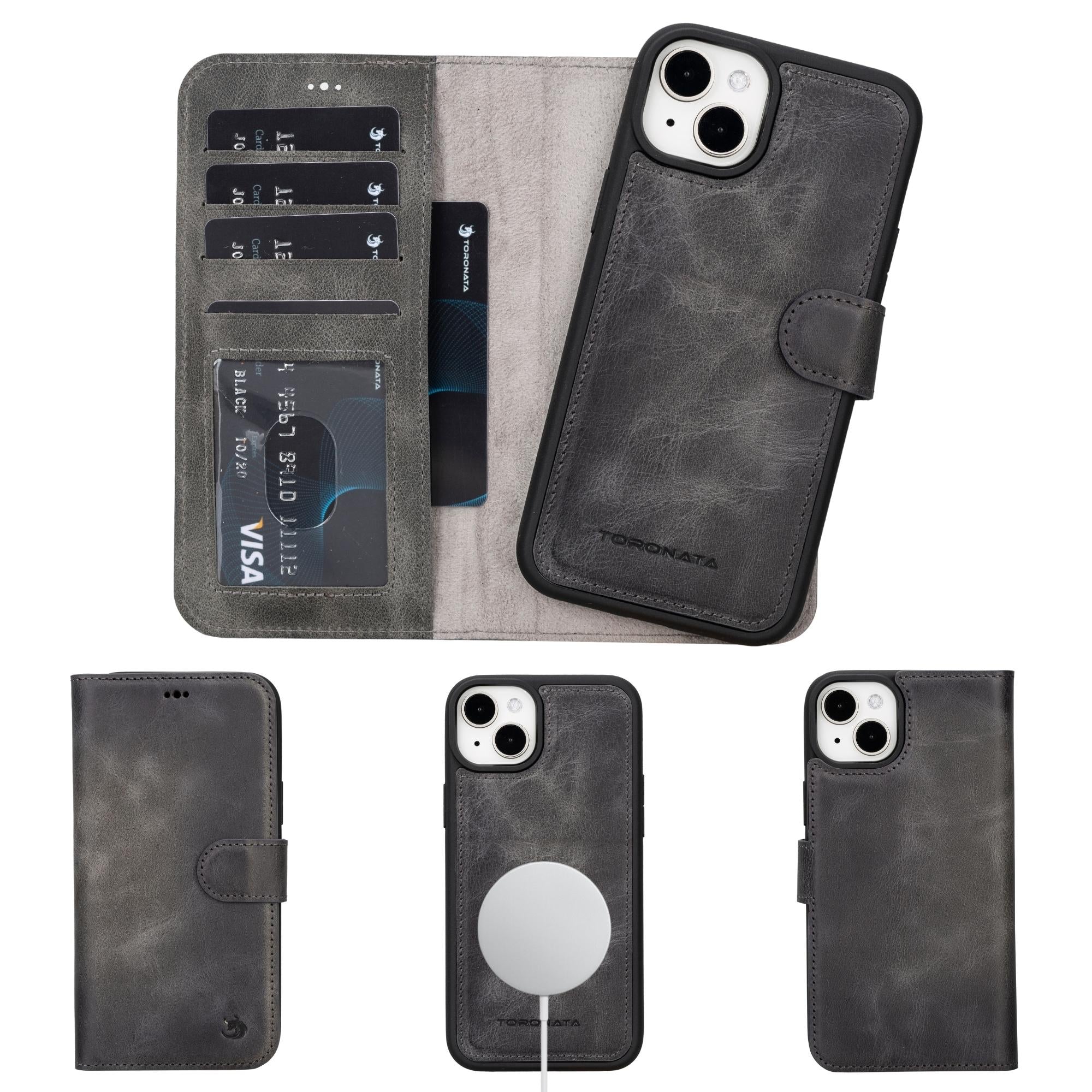 Casper iPhone 14 Series Detachable Leather Wallet Case - Image 165