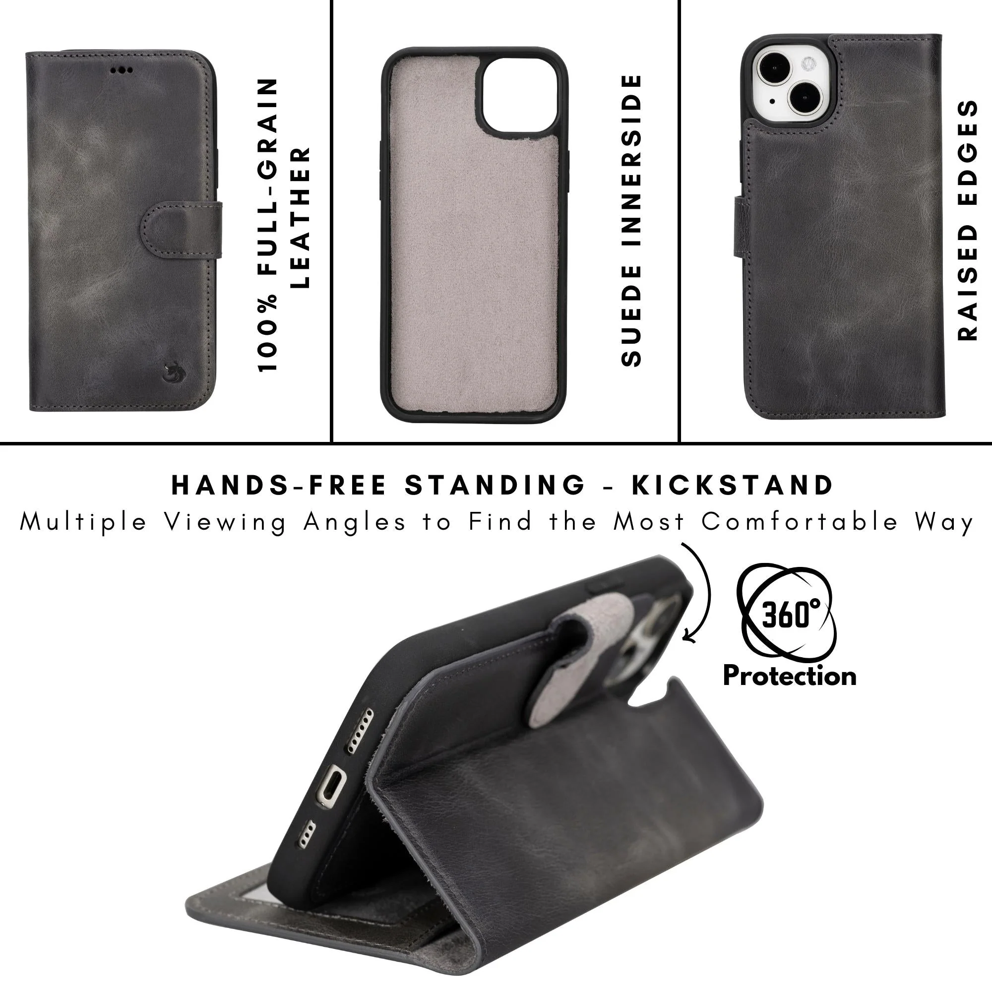 Casper iPhone 14 Series Detachable Leather Wallet Case - Image 167