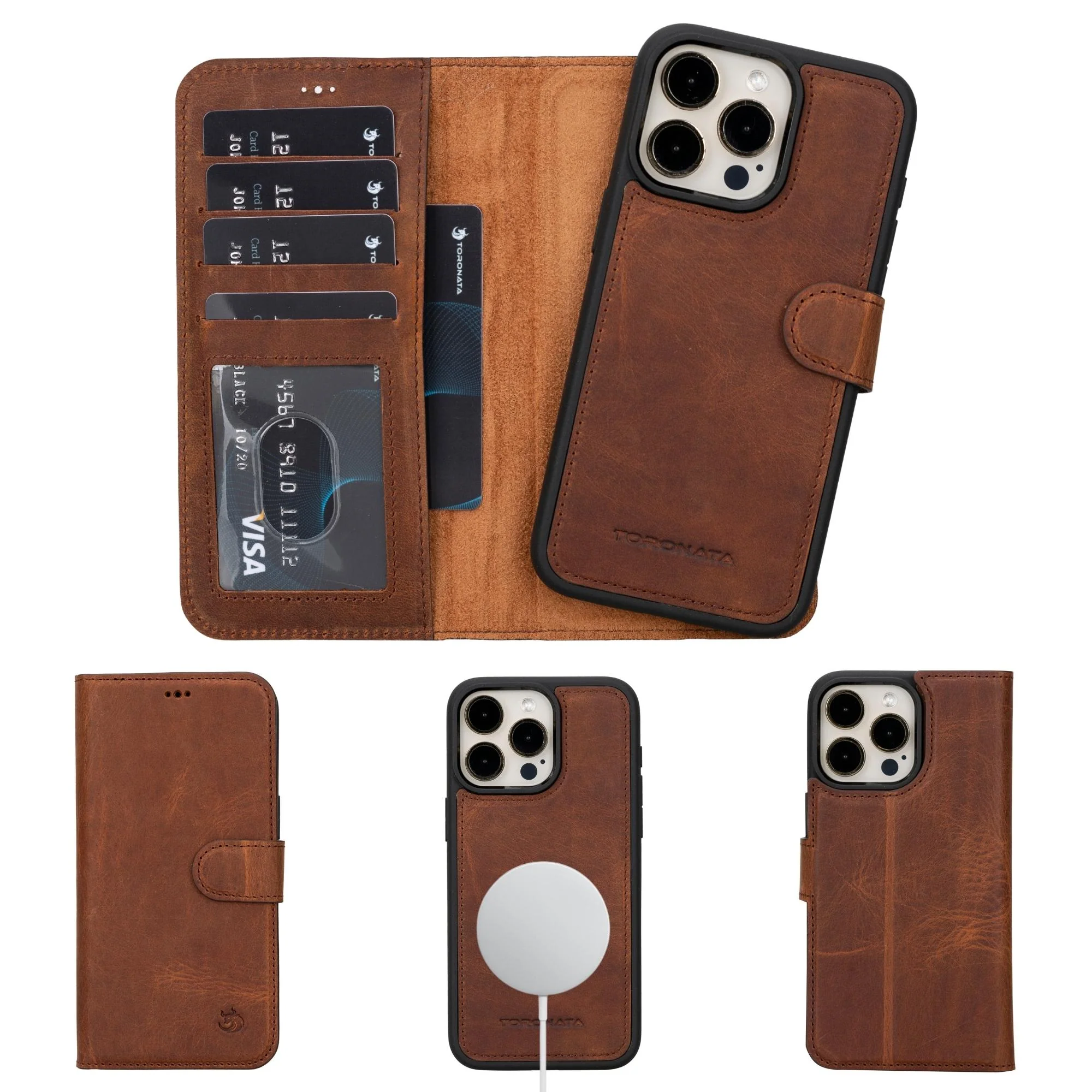 Casper iPhone 14 Series Detachable Leather Wallet Case - Image 23