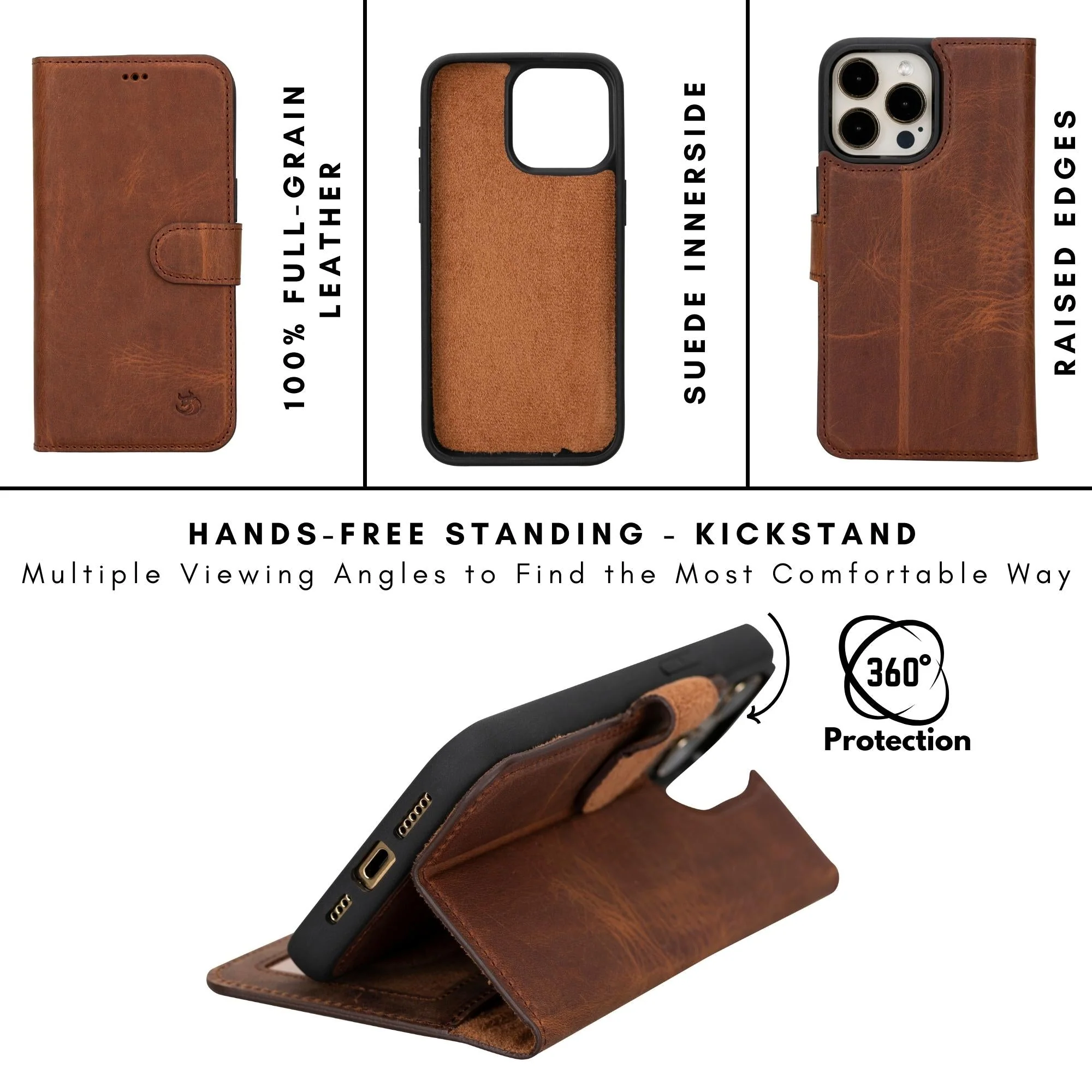 Casper iPhone 14 Series Detachable Leather Wallet Case - Image 25