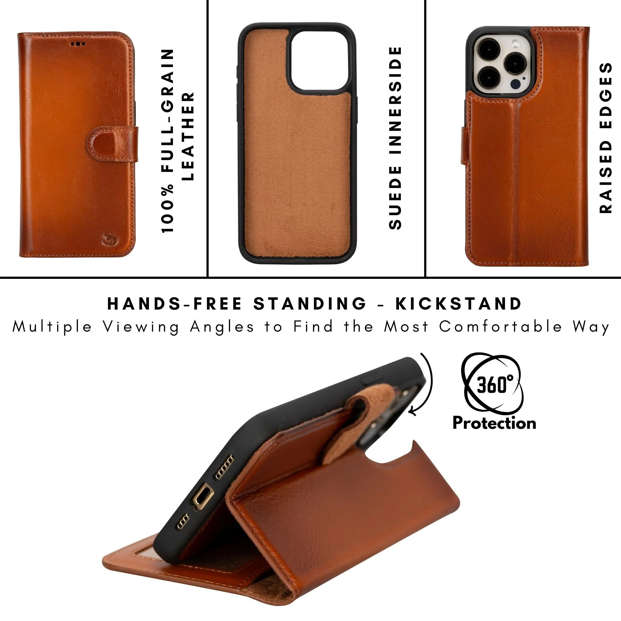 Casper iPhone 14 Series Detachable Leather Wallet Case - Image 3