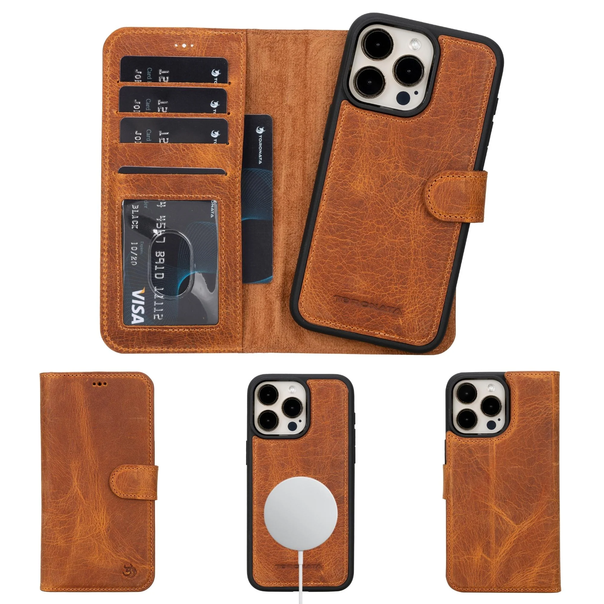 Casper iPhone 14 Series Detachable Leather Wallet Case - Image 34