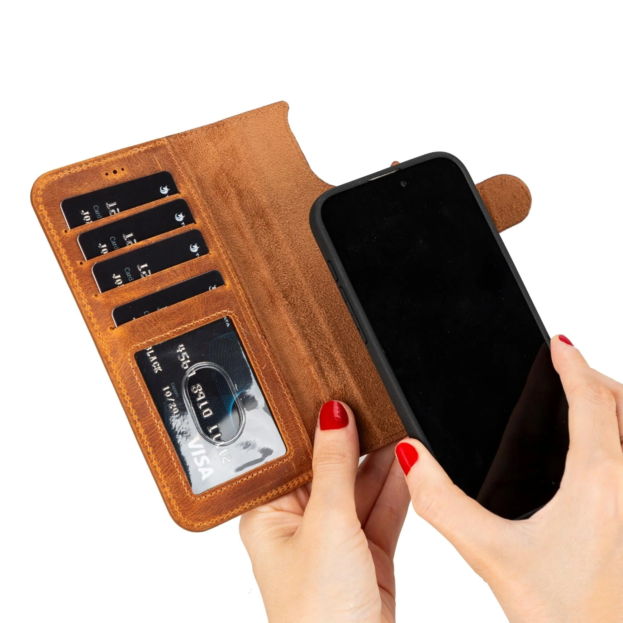 Casper iPhone 14 Series Detachable Leather Wallet Case - Image 40