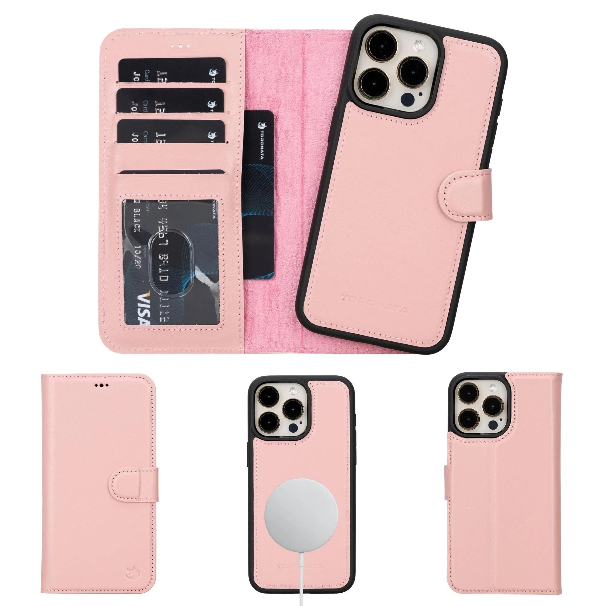Casper iPhone 14 Series Detachable Leather Wallet Case - Image 45