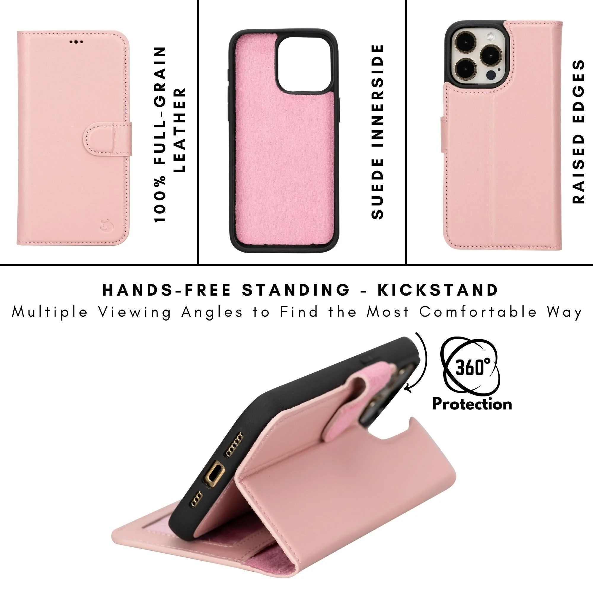 Casper iPhone 14 Series Detachable Leather Wallet Case - Image 47