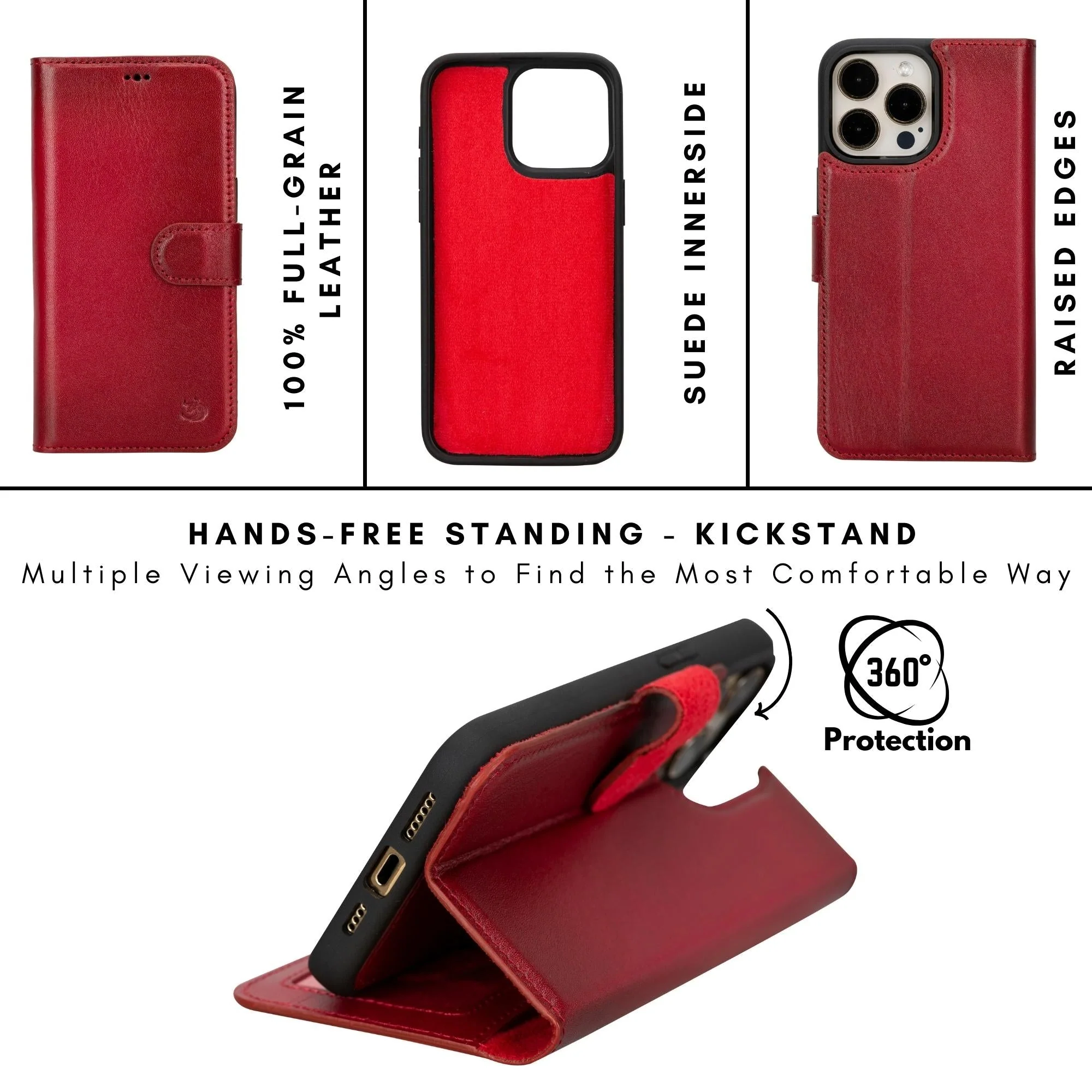 Casper iPhone 14 Series Detachable Leather Wallet Case - Image 69
