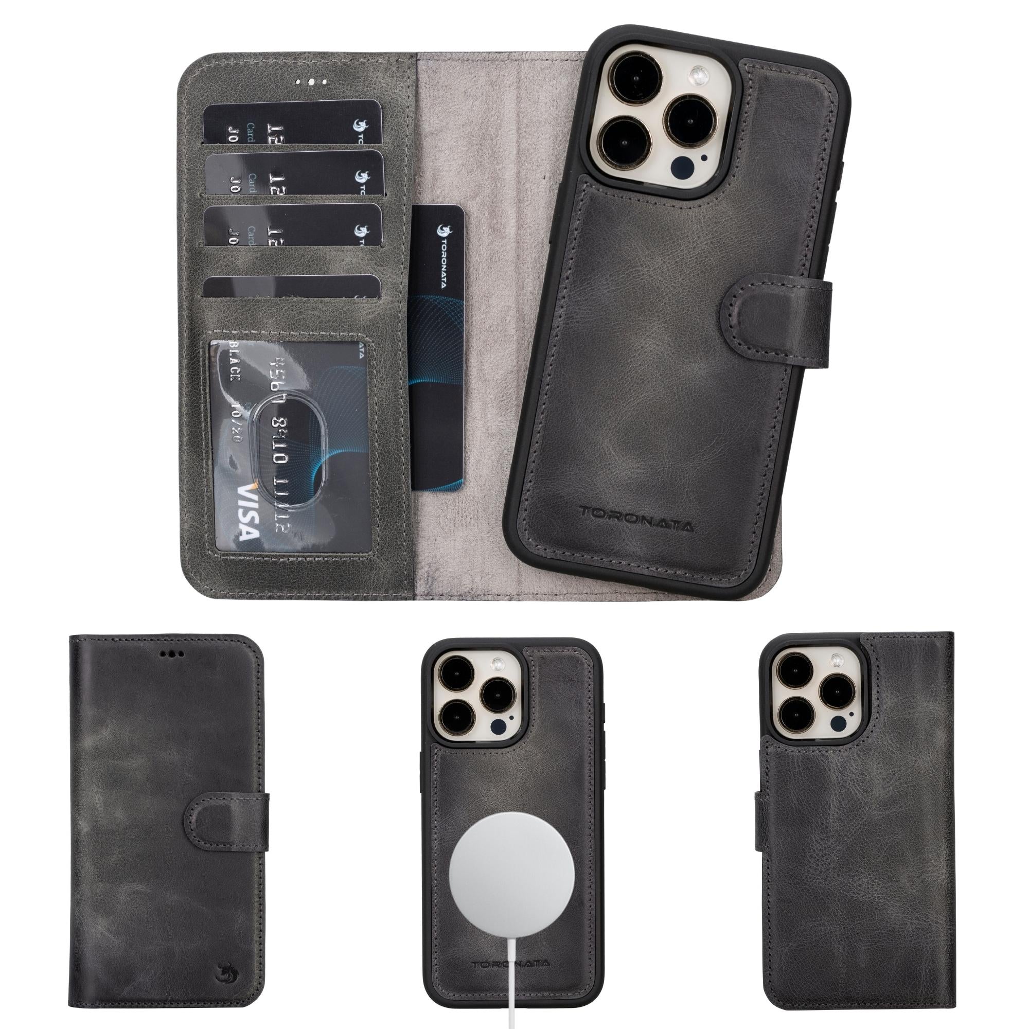 Casper iPhone 14 Series Detachable Leather Wallet Case - Image 78