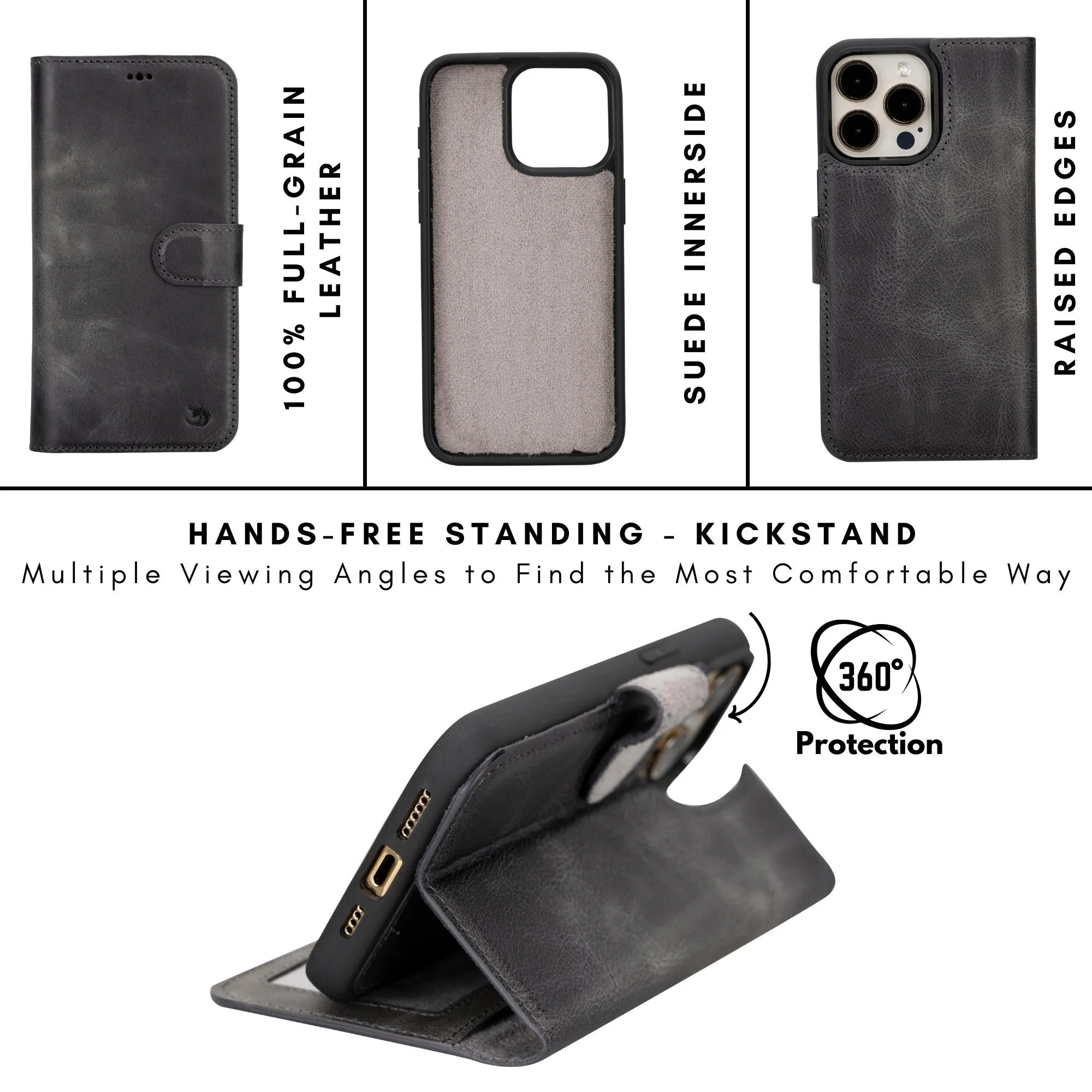 Casper iPhone 14 Series Detachable Leather Wallet Case - Image 80