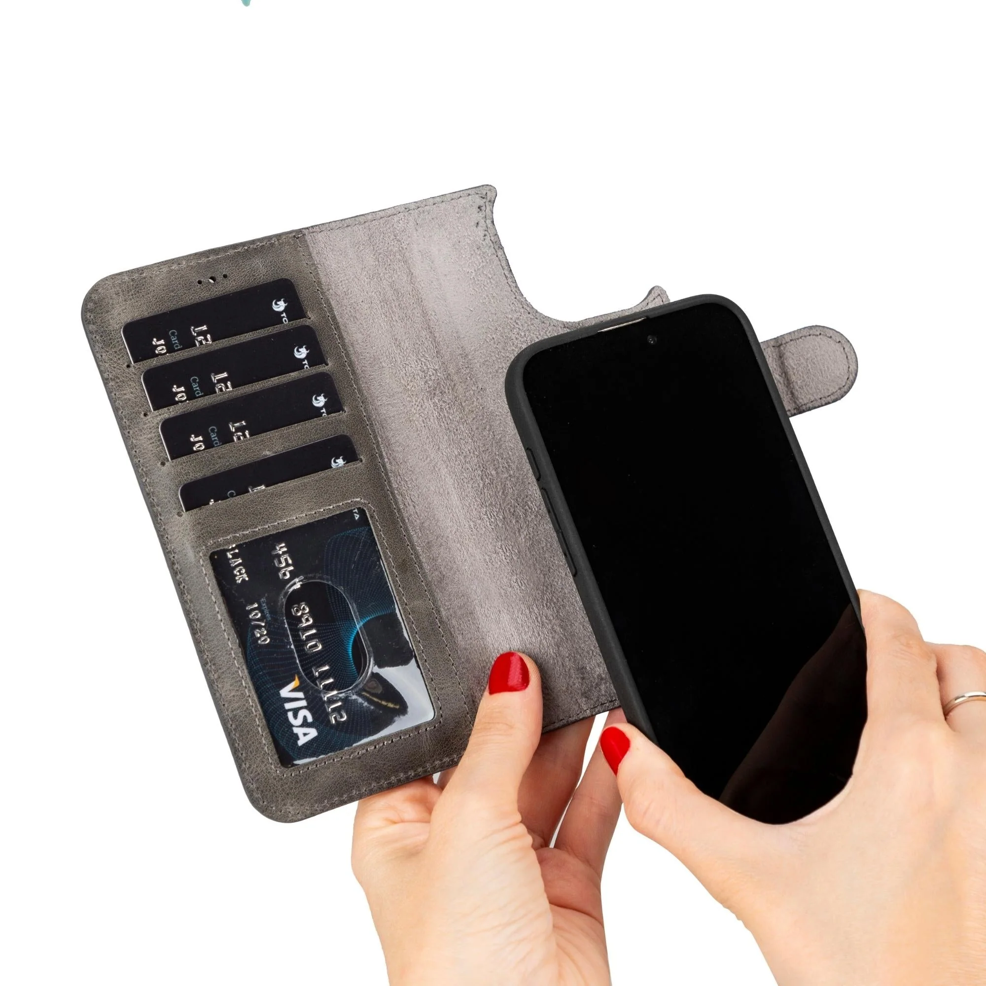 Casper iPhone 14 Series Detachable Leather Wallet Case - Image 84