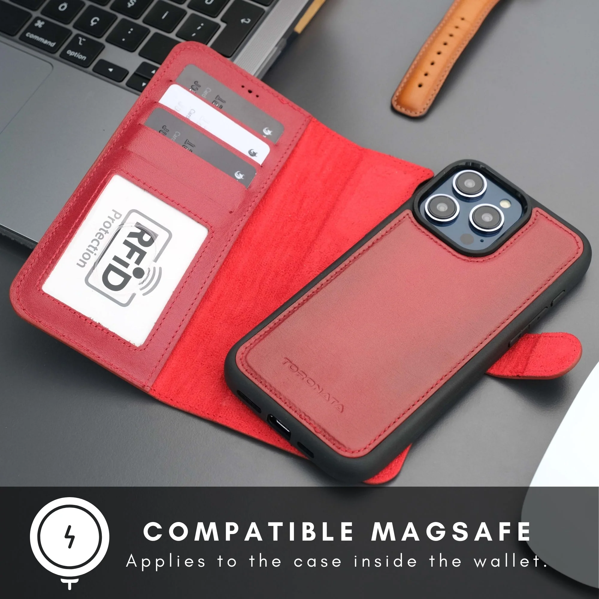 Casper iPhone 16 Pro Max Wallet Case Leather MagSafe - Image 43