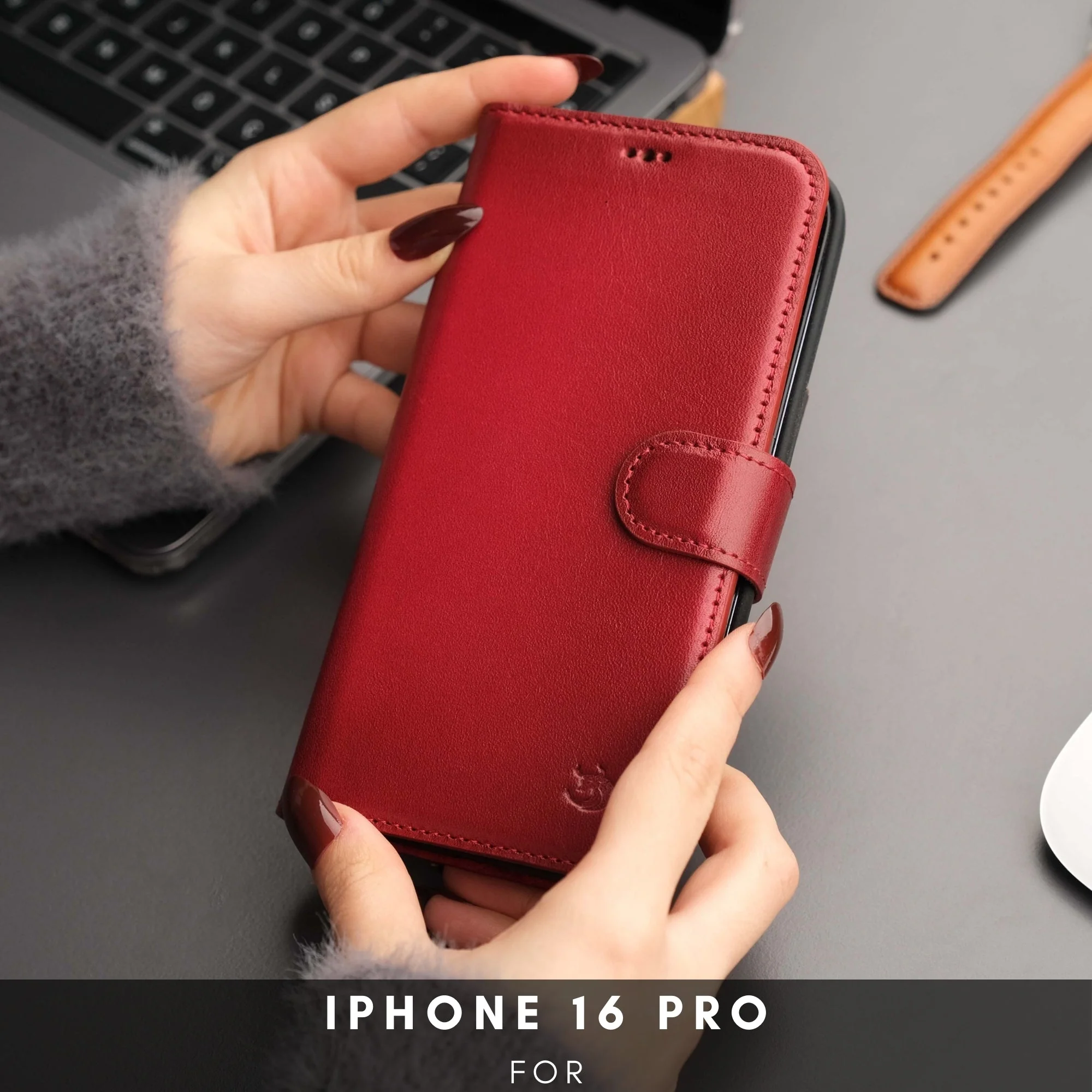 Casper iPhone 16 Pro Wallet Case Leather MagSafe - Image 42