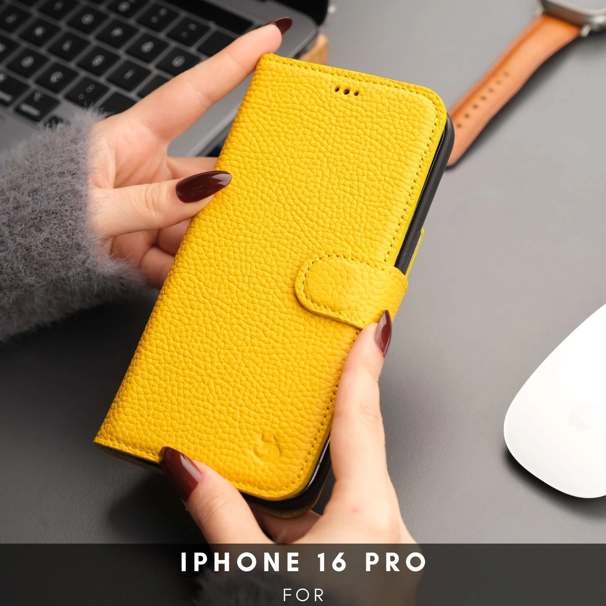Casper iPhone 16 Pro Wallet Case Leather MagSafe - Image 58