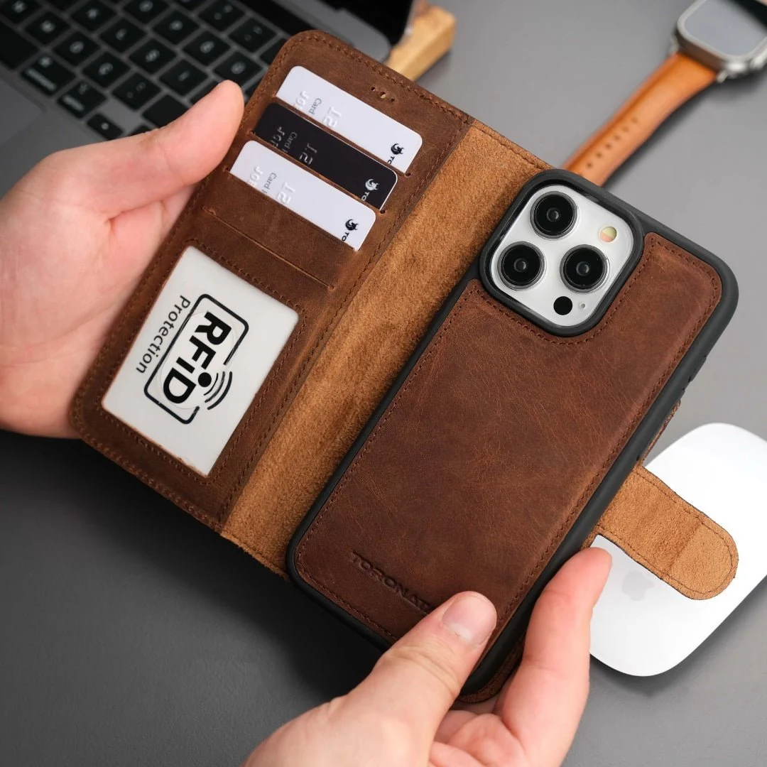 Casper iPhone 16 Pro Wallet Case Leather MagSafe - Image 9