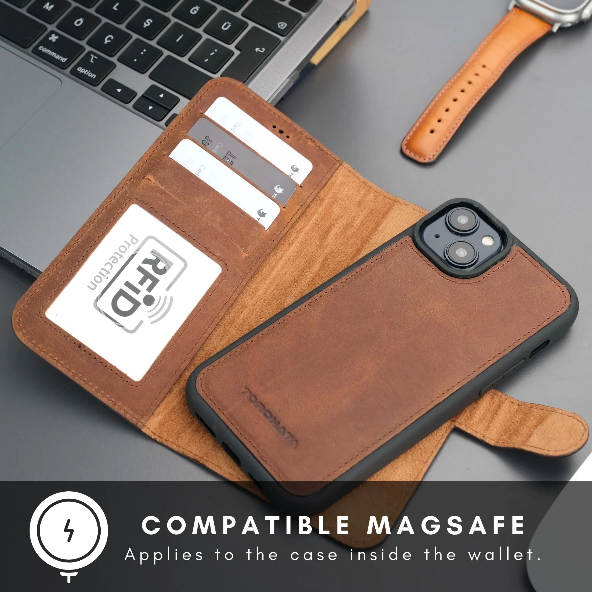 Casper Leather iPhone 14 Plus Wallet Case | MagSafe - Image 14