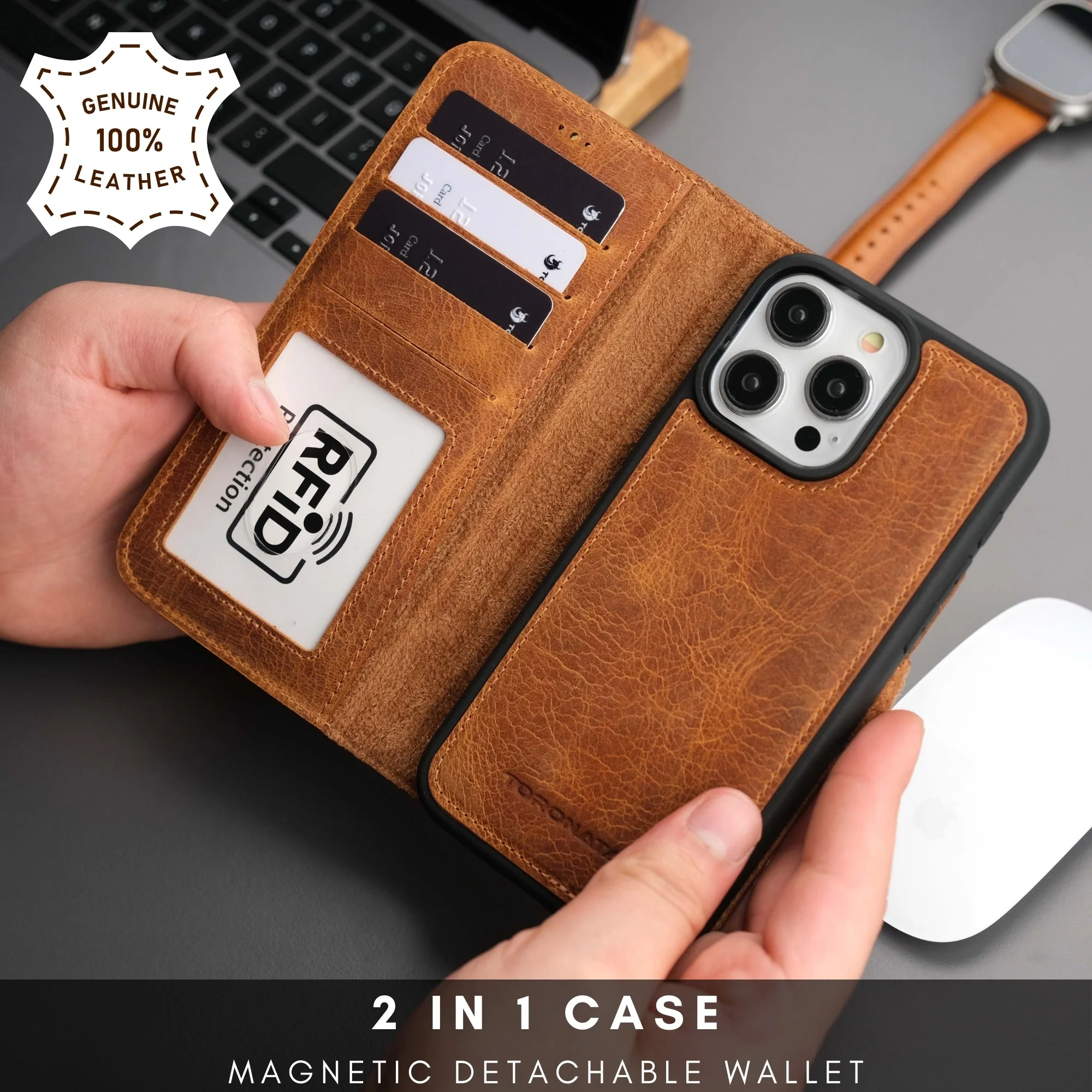Casper Leather iPhone 14 Pro Max Wallet Case | MagSafe - Image 29