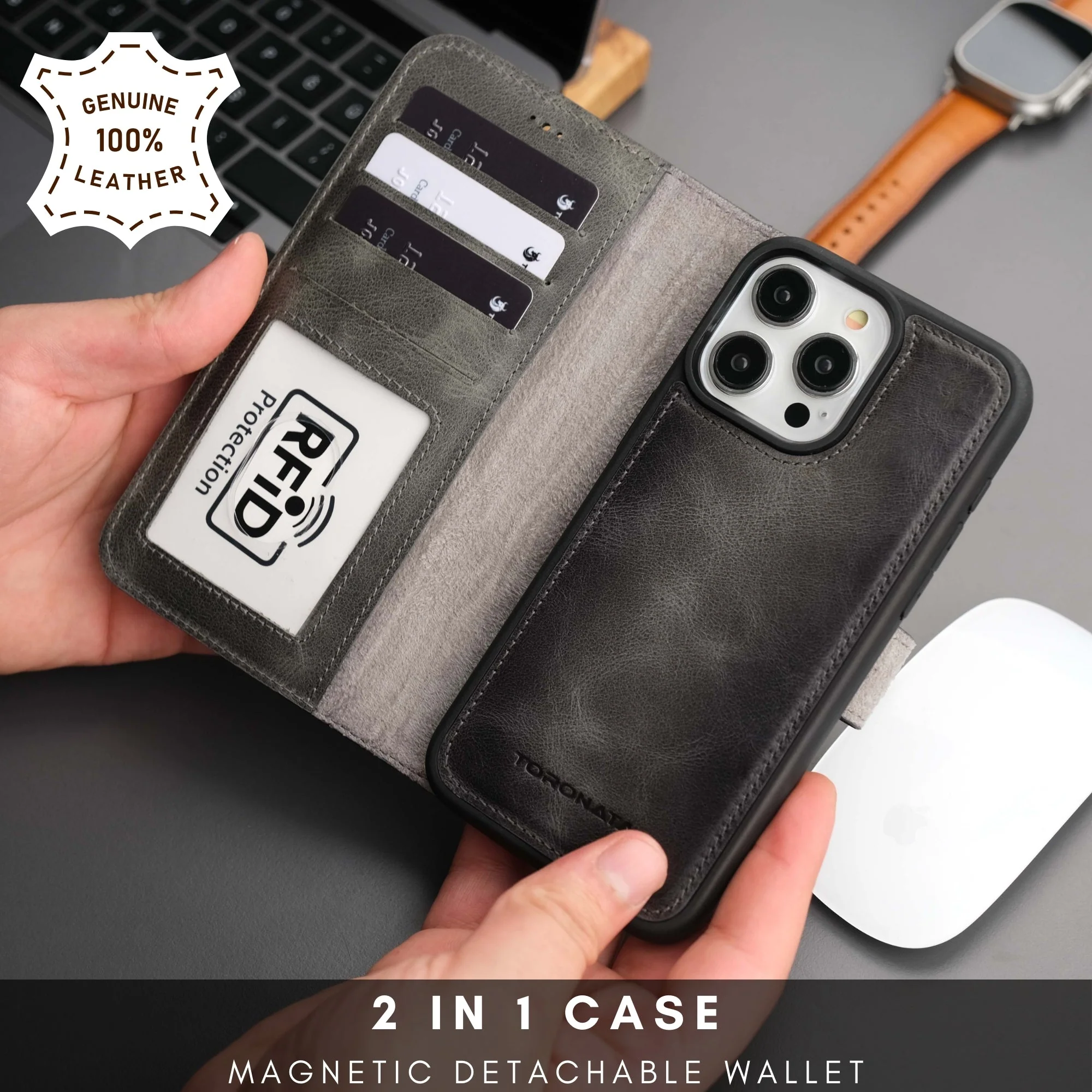 Casper Leather iPhone 14 Pro Max Wallet Case | MagSafe - Image 38