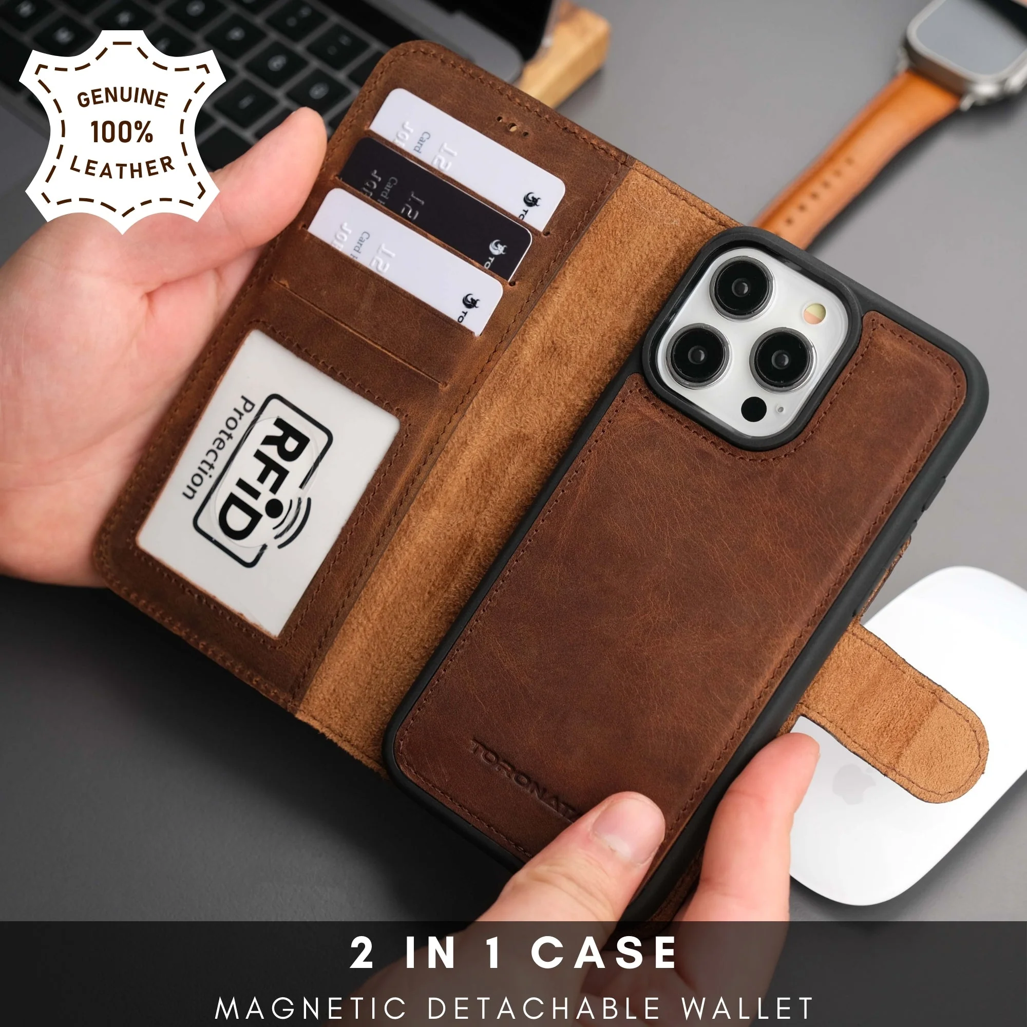 Casper Leather iPhone 14 Pro Wallet Case | MagSafe - Image 2