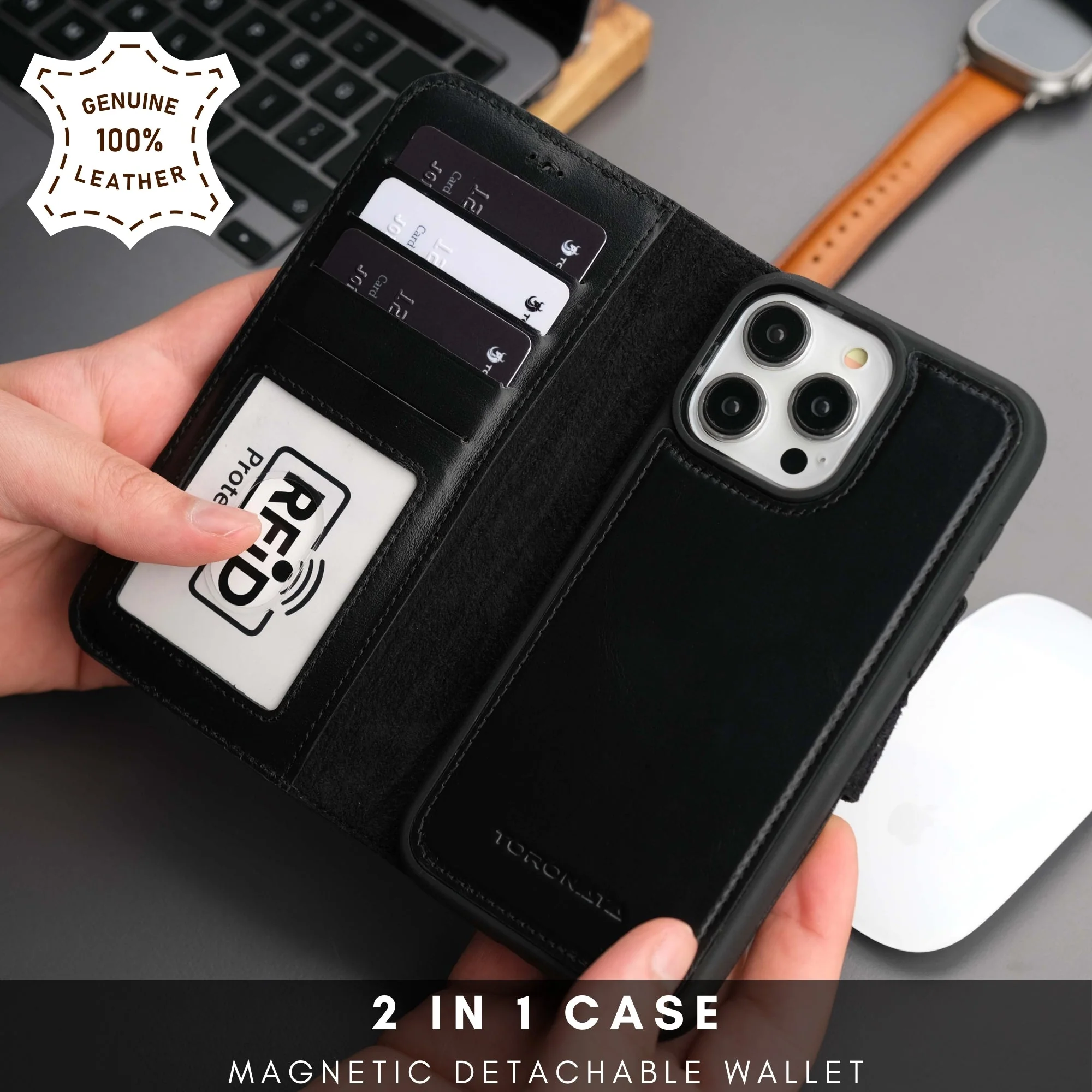 Casper Leather iPhone 14 Pro Wallet Case | MagSafe - Image 20