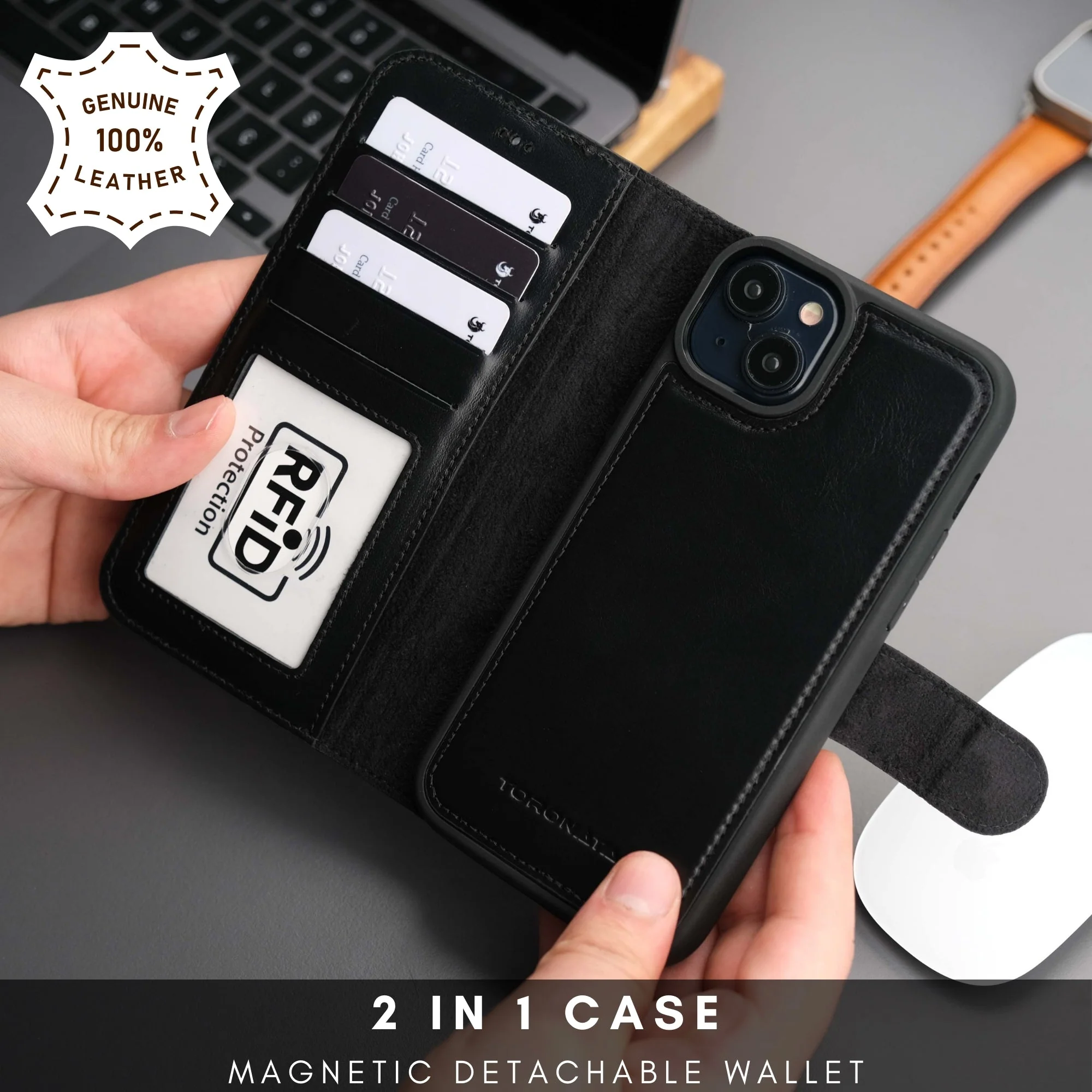 Casper Leather iPhone 14 Wallet Case | MagSafe - Image 2