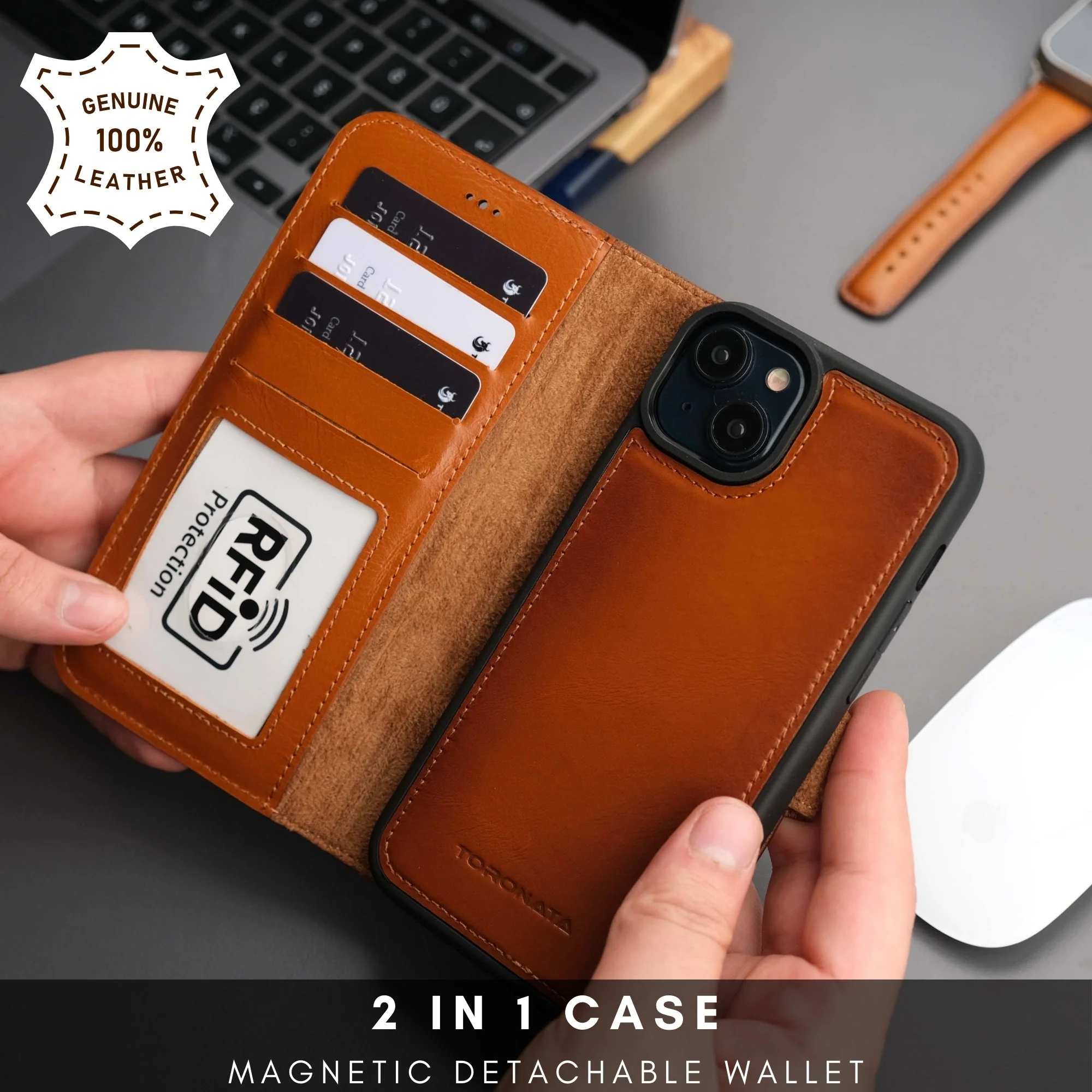 Casper Leather iPhone 14 Wallet Case | MagSafe - Image 20