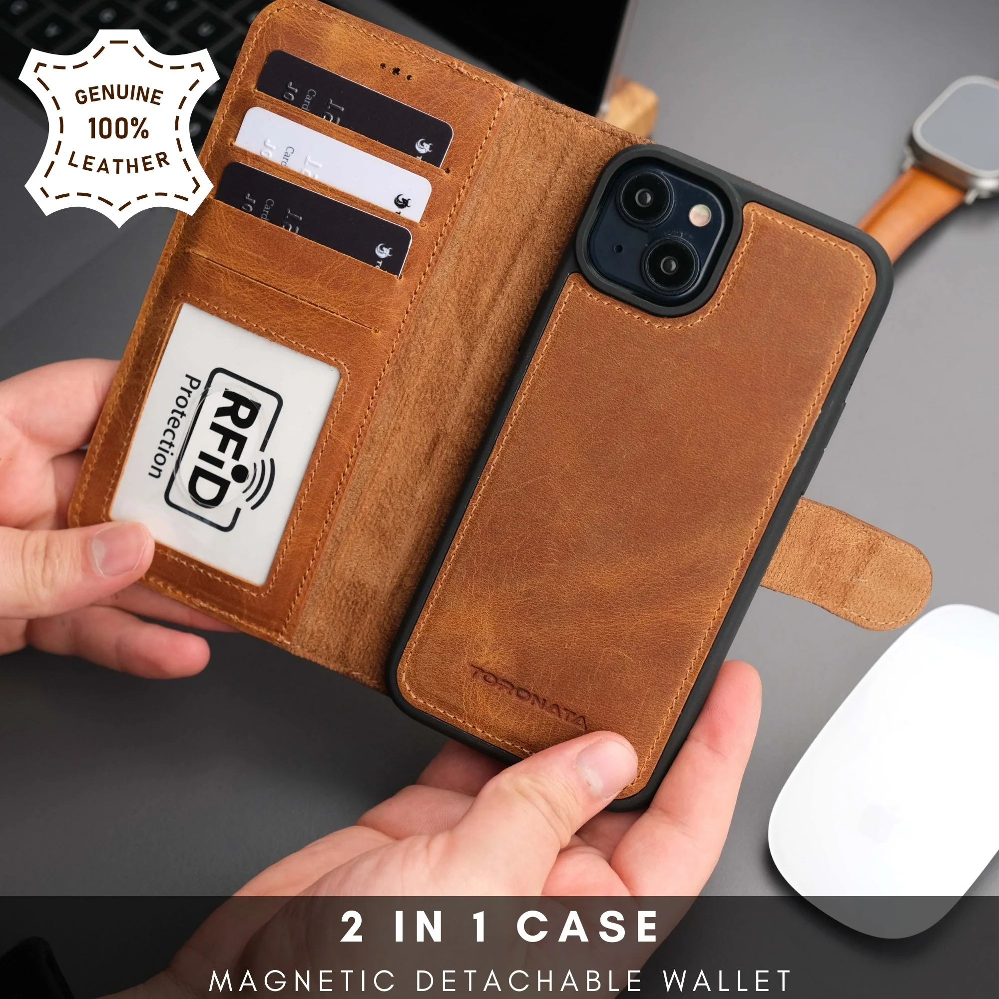 Casper Leather iPhone 14 Wallet Case | MagSafe - Image 29