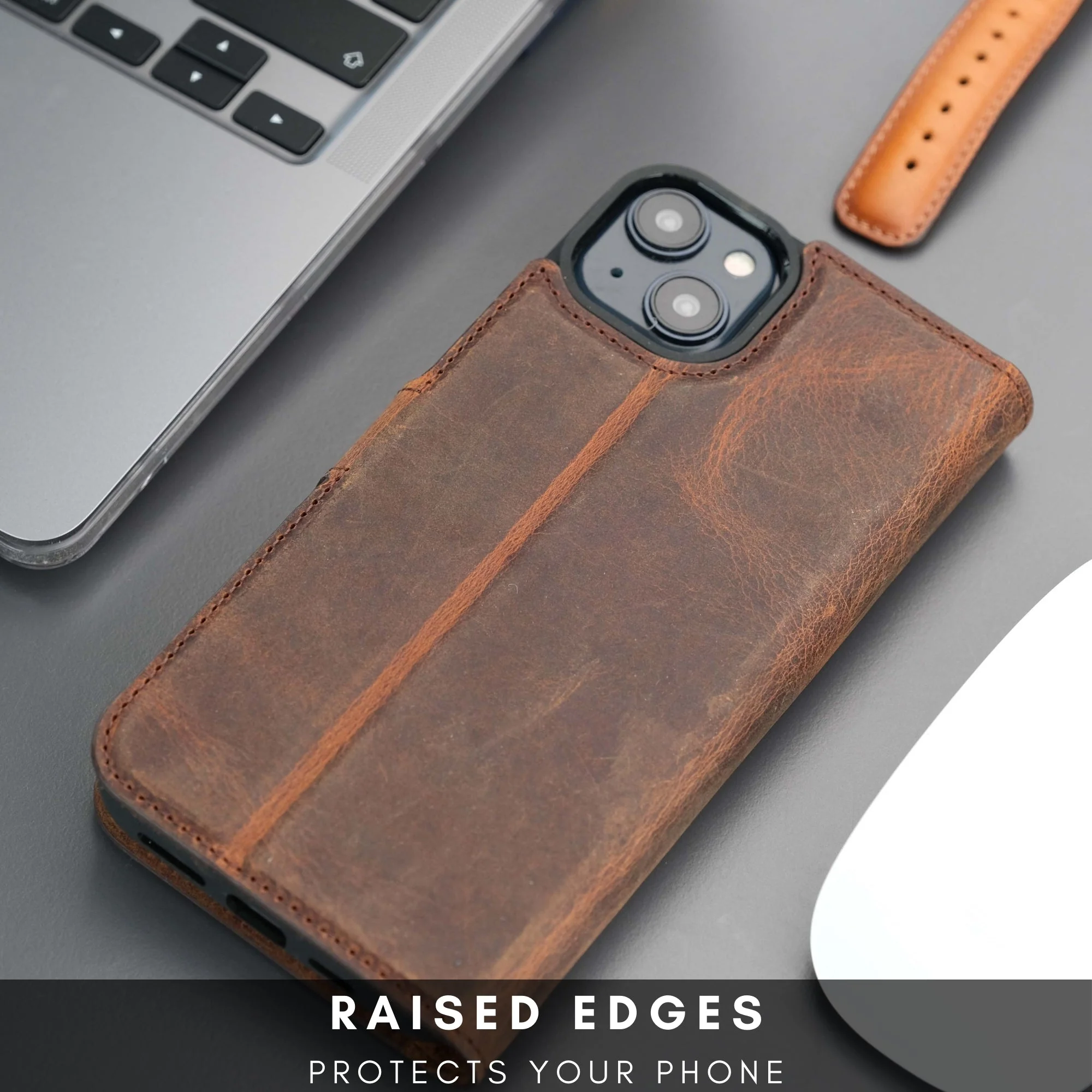 Casper Leather iPhone 15 Plus Wallet Case | Detachable MagSafe Compatible RFID Protection - Image 15