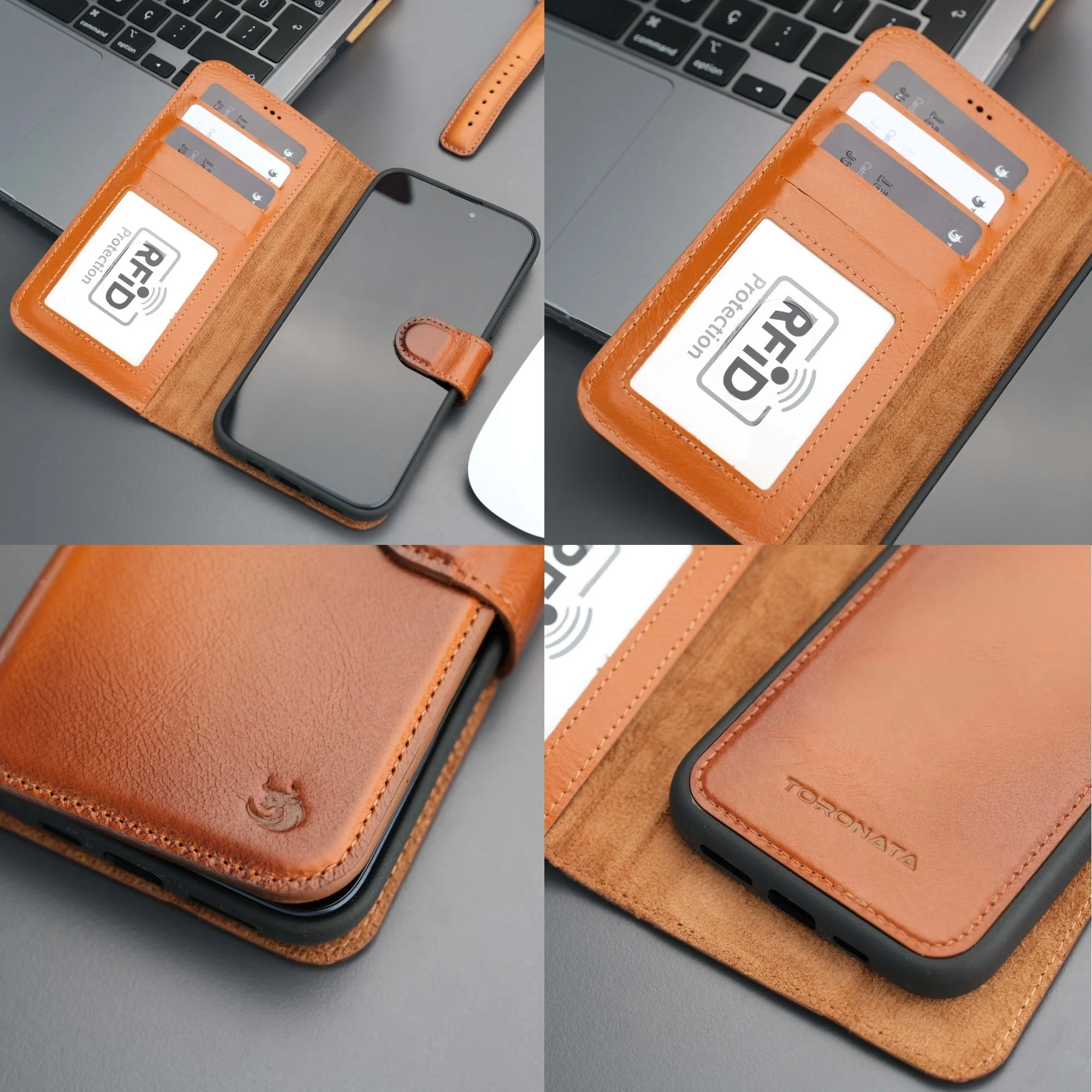 Casper Leather iPhone 15 Plus Wallet Case | Detachable MagSafe Compatible RFID Protection - Image 26