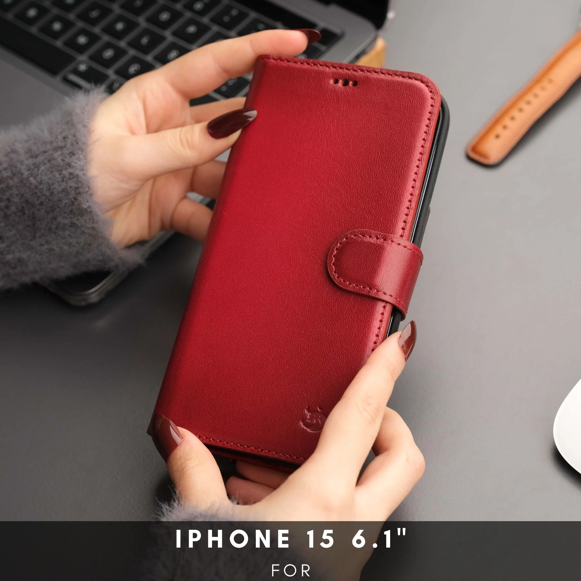 Casper Leather iPhone 15 Plus Wallet Case | Detachable MagSafe Compatible RFID Protection - Image 51