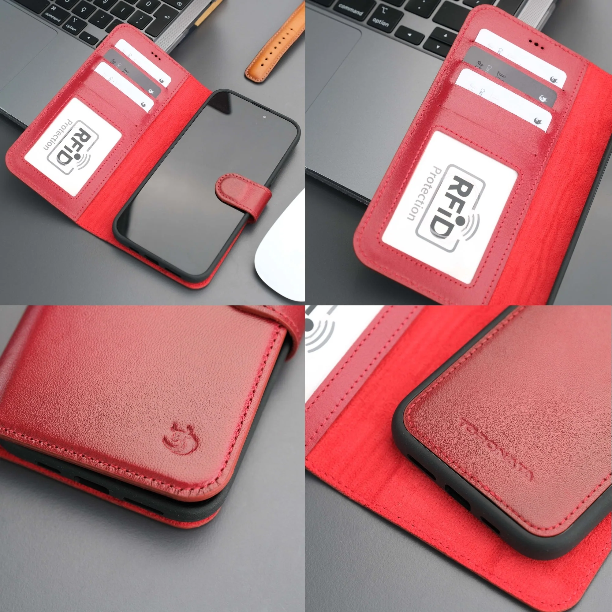 Casper Leather iPhone 15 Plus Wallet Case | Detachable MagSafe Compatible RFID Protection - Image 56