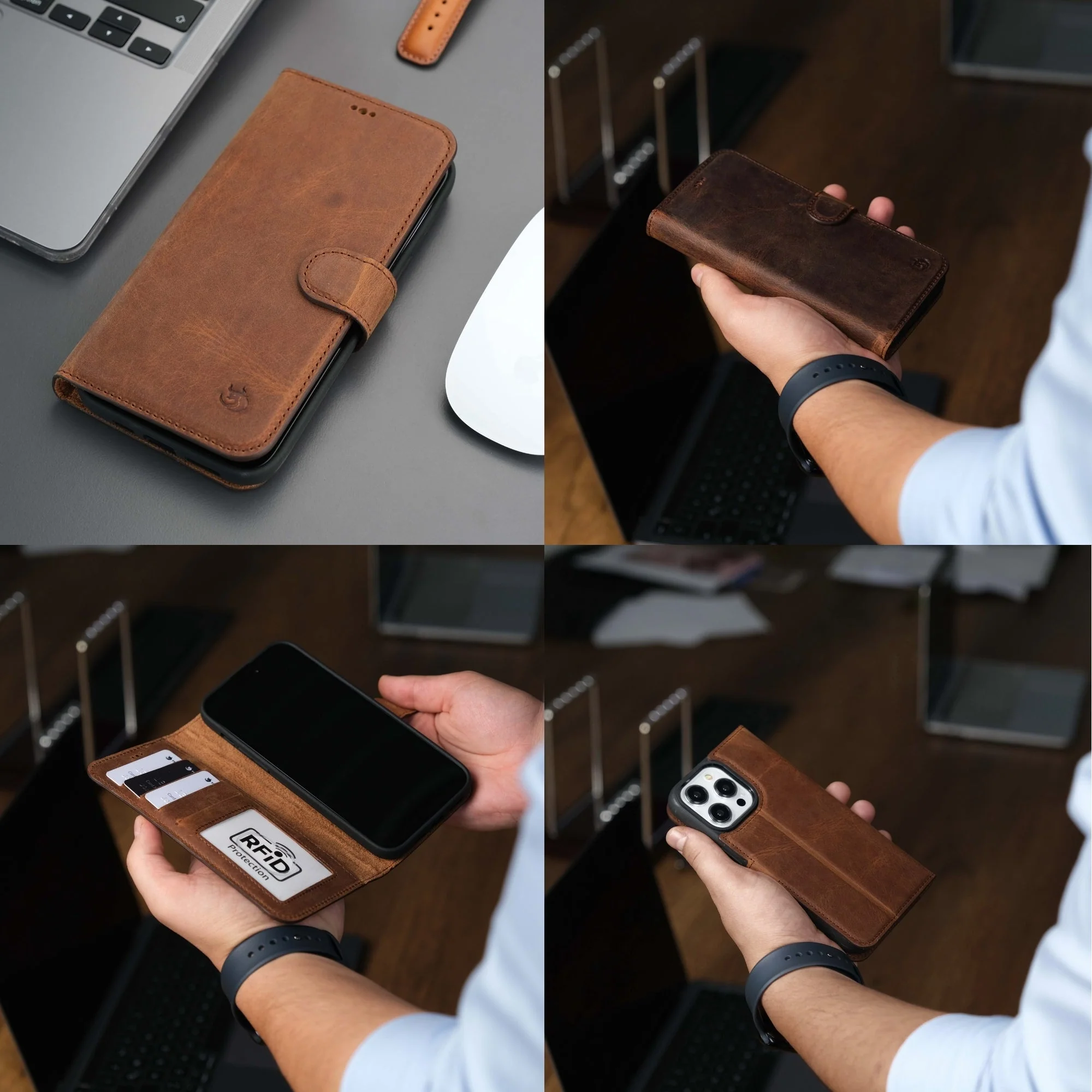 Casper Leather iPhone 15 Pro Max Wallet Case | Detachable MagSafe Compatible RFID Protection - Image 8