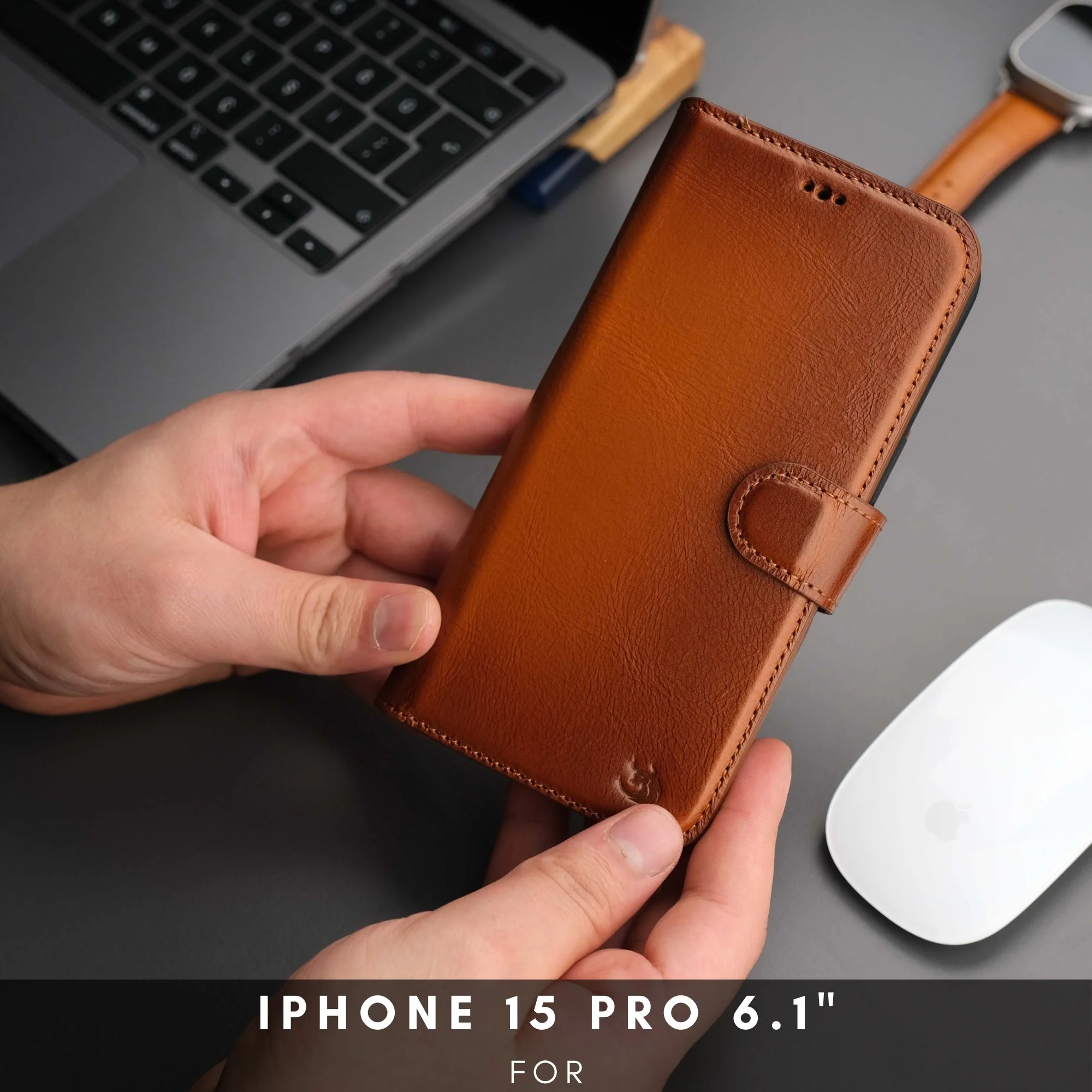 Casper Leather iPhone 15 Pro Wallet Case | Detachable MagSafe Compatible RFID Protection - Image 3