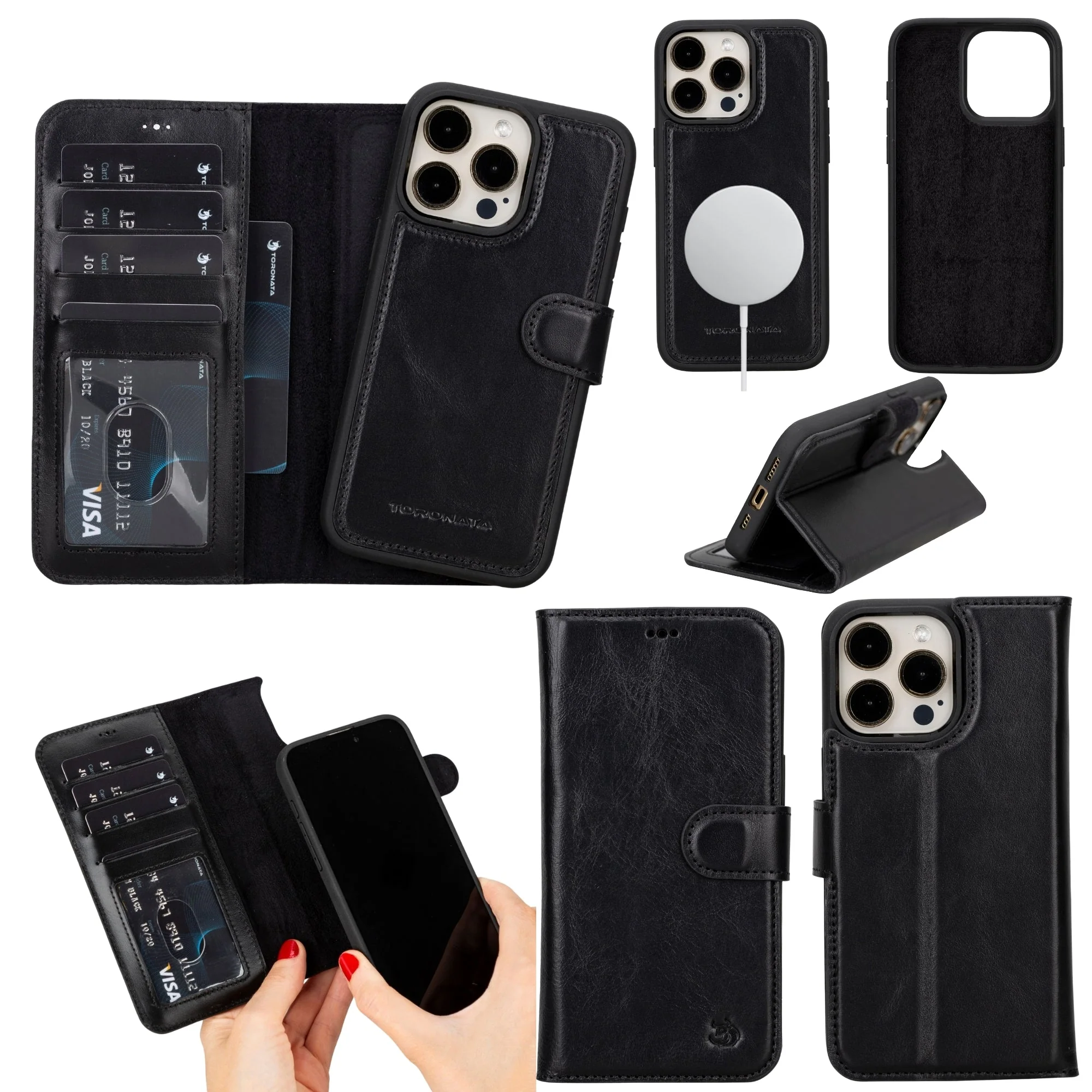 Casper Leather iPhone 15 Pro Wallet Case | Detachable MagSafe Compatible RFID Protection - Image 46