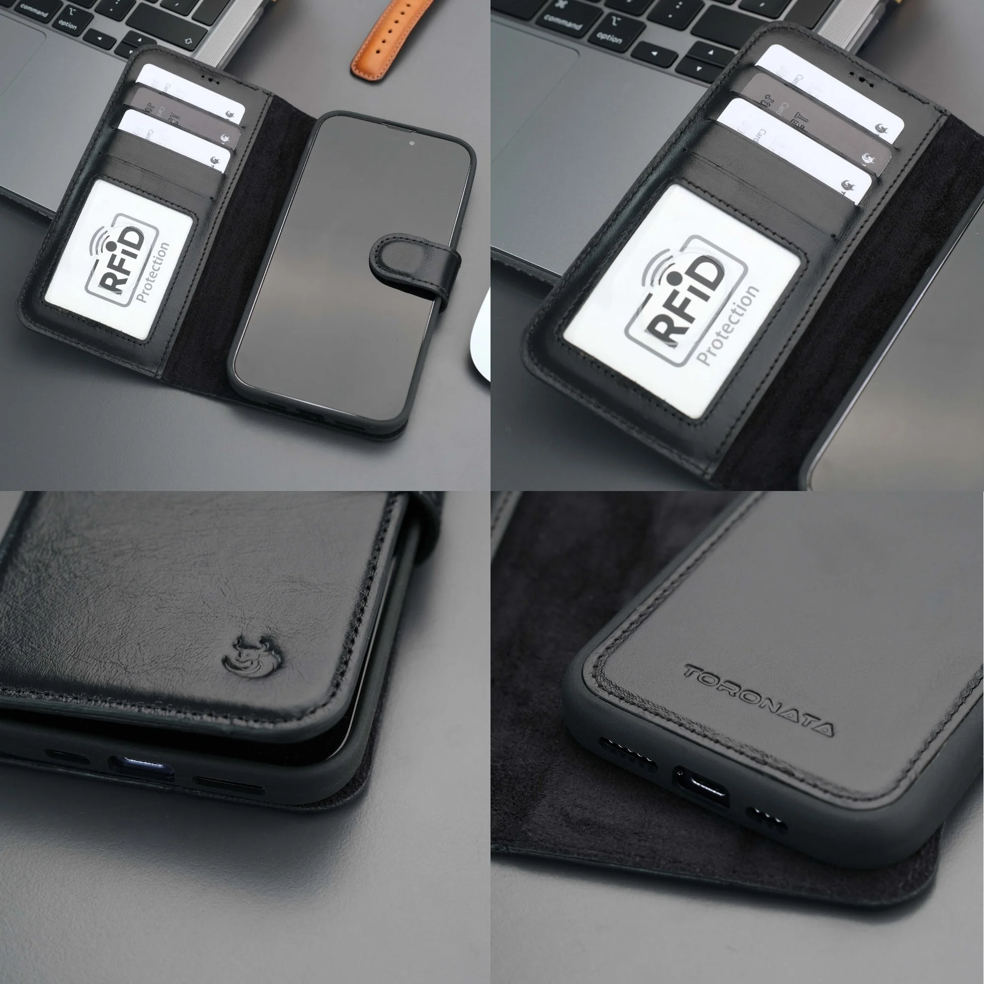 Casper Leather iPhone 15 Pro Wallet Case | Detachable MagSafe Compatible RFID Protection - Image 54
