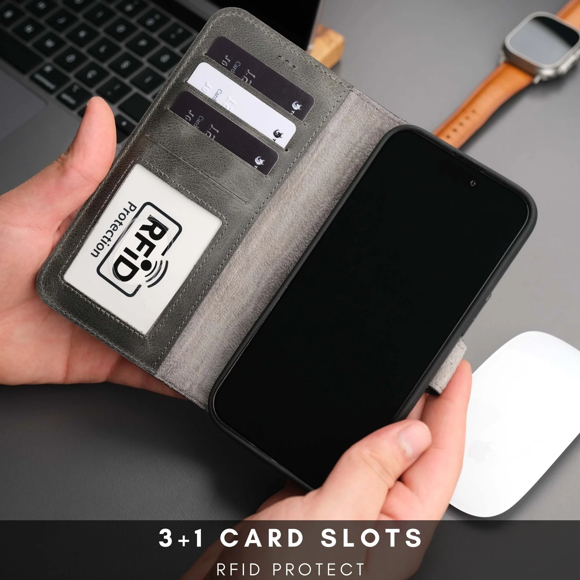 Casper Leather iPhone 15 Pro Wallet Case | Detachable MagSafe Compatible RFID Protection - Image 67