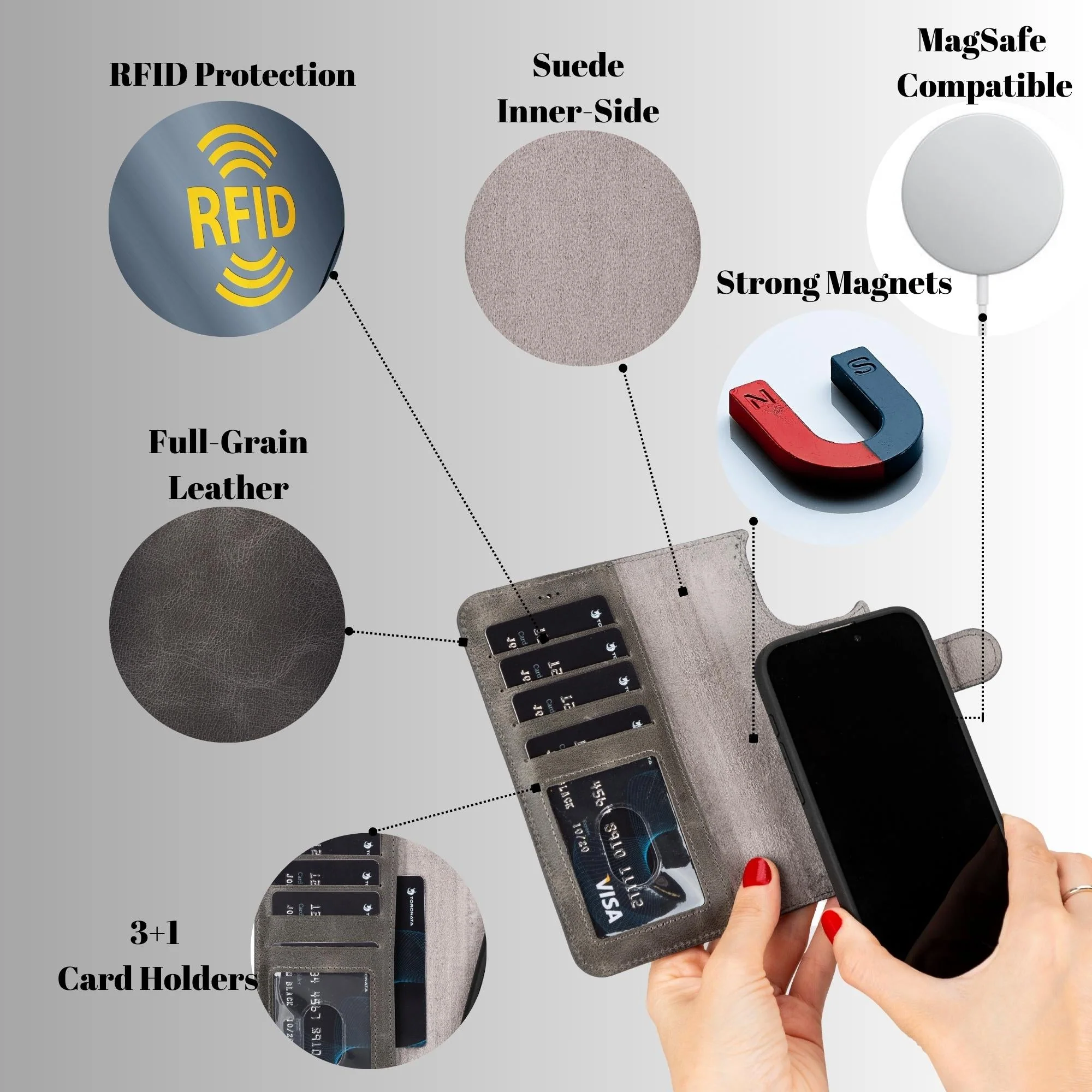 Casper Leather iPhone 15 Series Wallet Case - Image 88