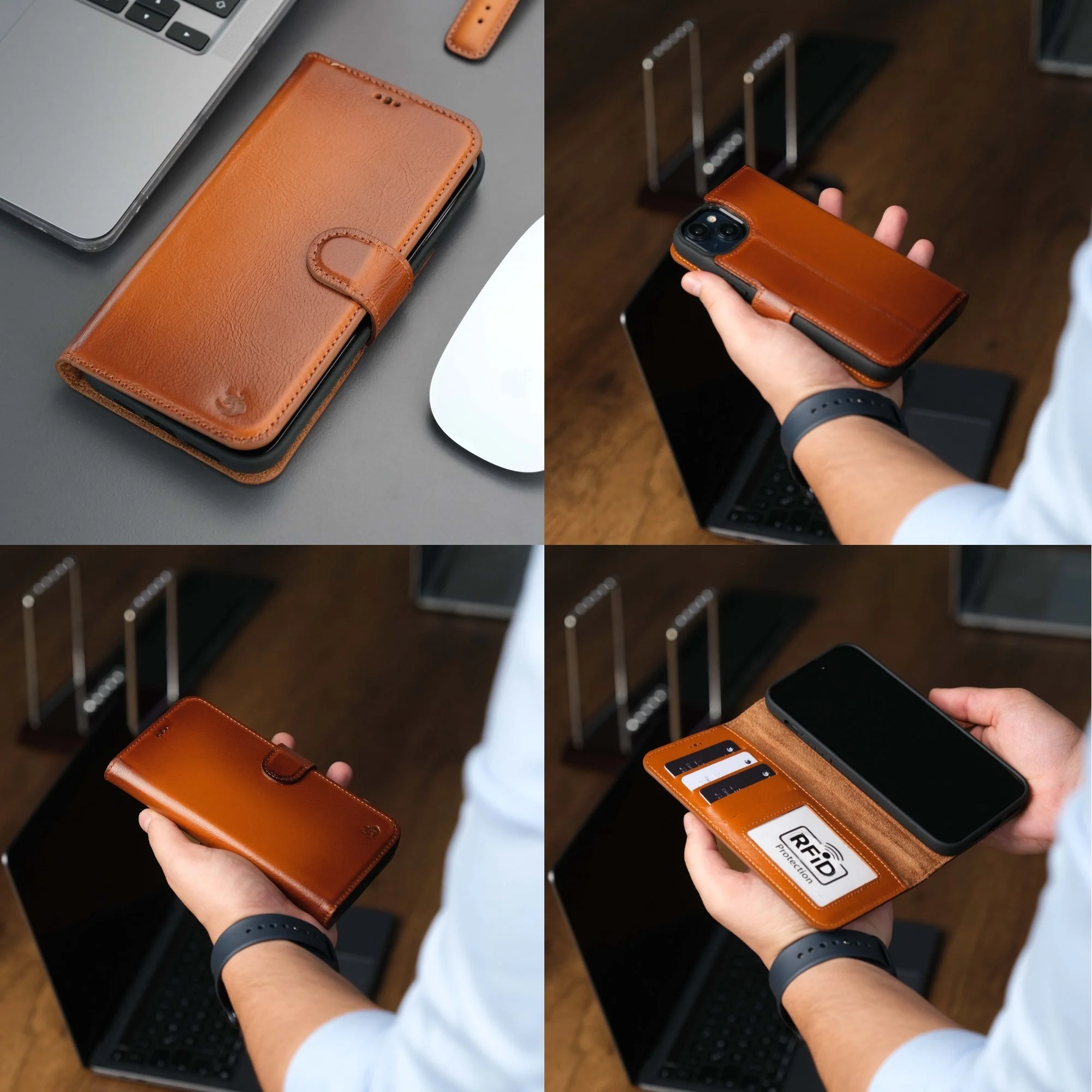 Casper Leather iPhone 15 Wallet Case | Detachable MagSafe Compatible RFID Protection - Image 26