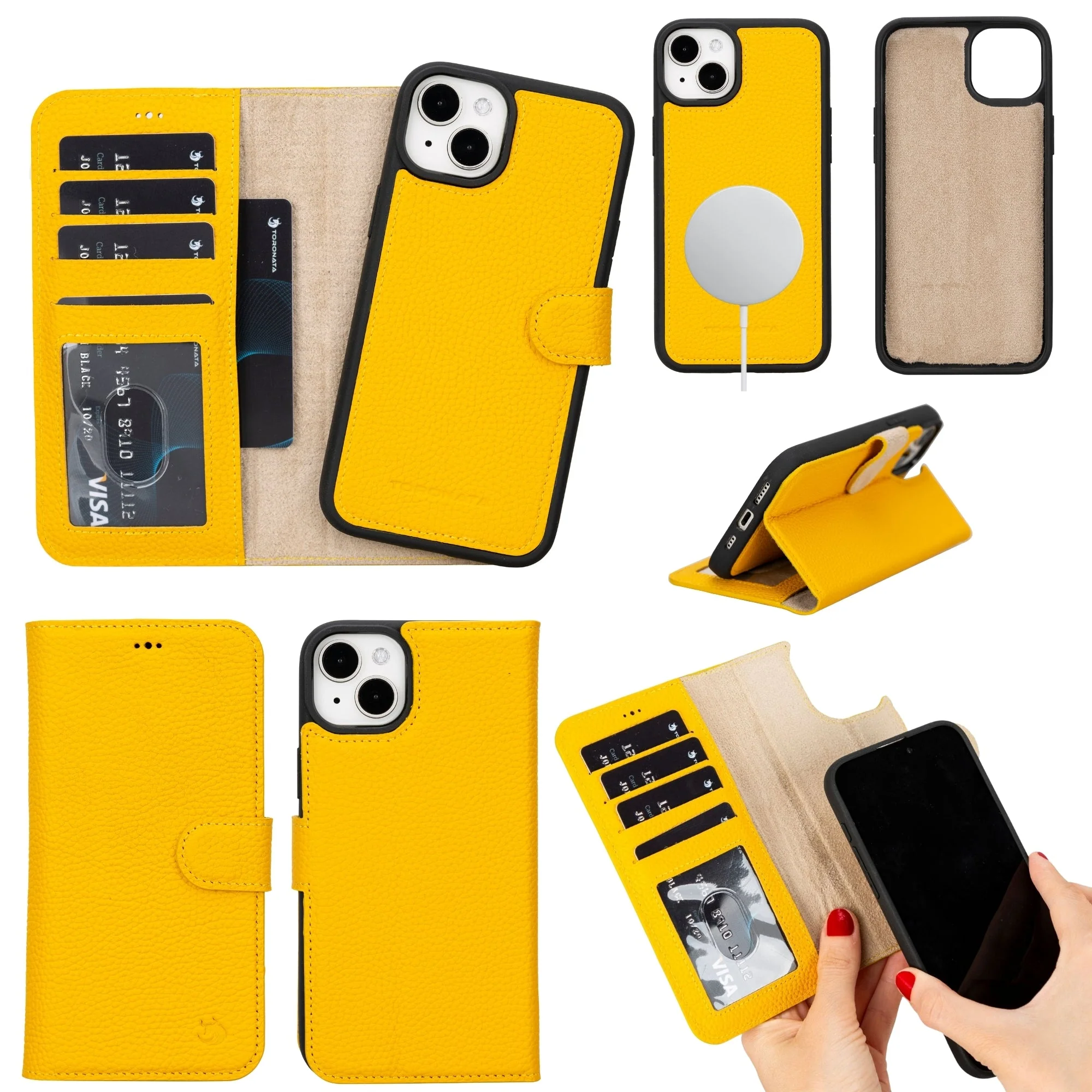Casper Leather iPhone 15 Wallet Case | Detachable MagSafe Compatible RFID Protection - Image 64