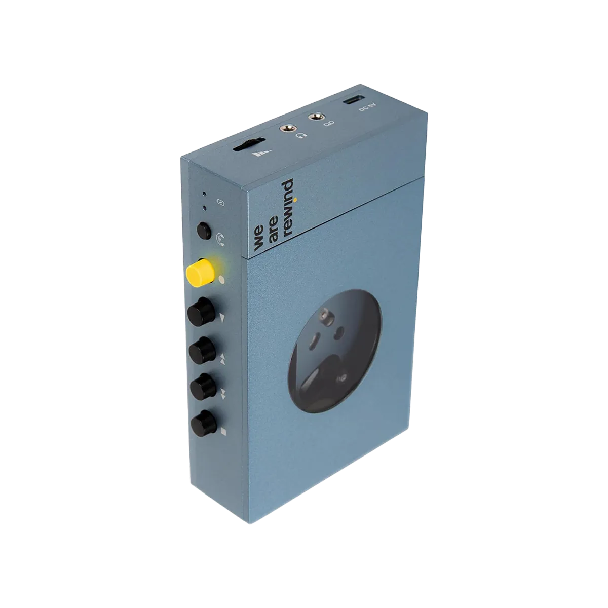 Cassette Tape Recorder with Bluetooth Connection Speaker Blue - Image 2