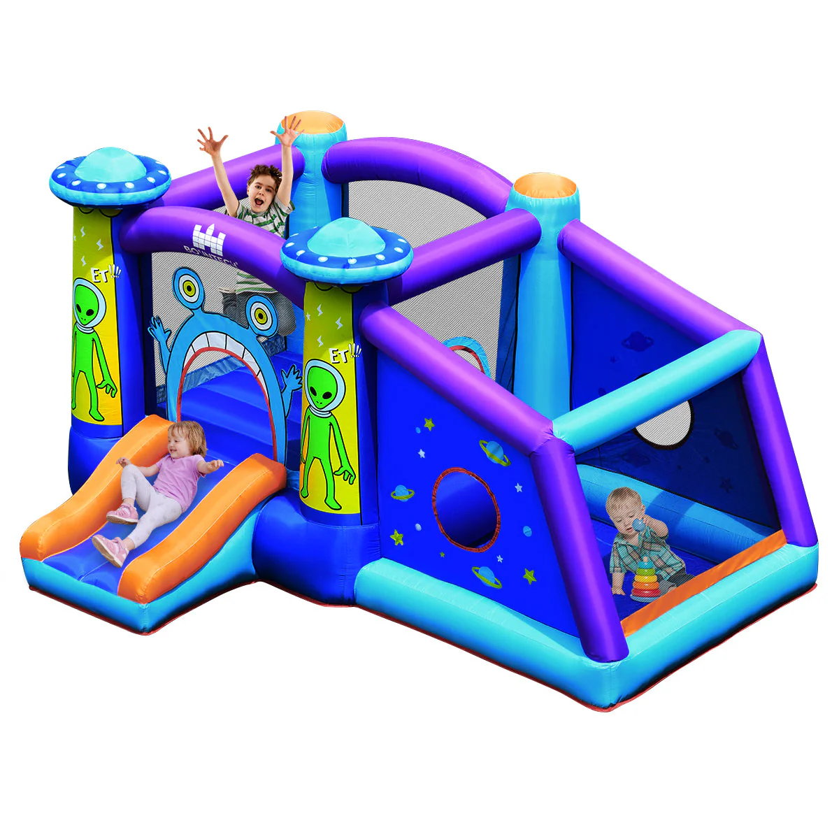 Castle Jumping Bouncer with Water Slide and 550W Blower - Image 3