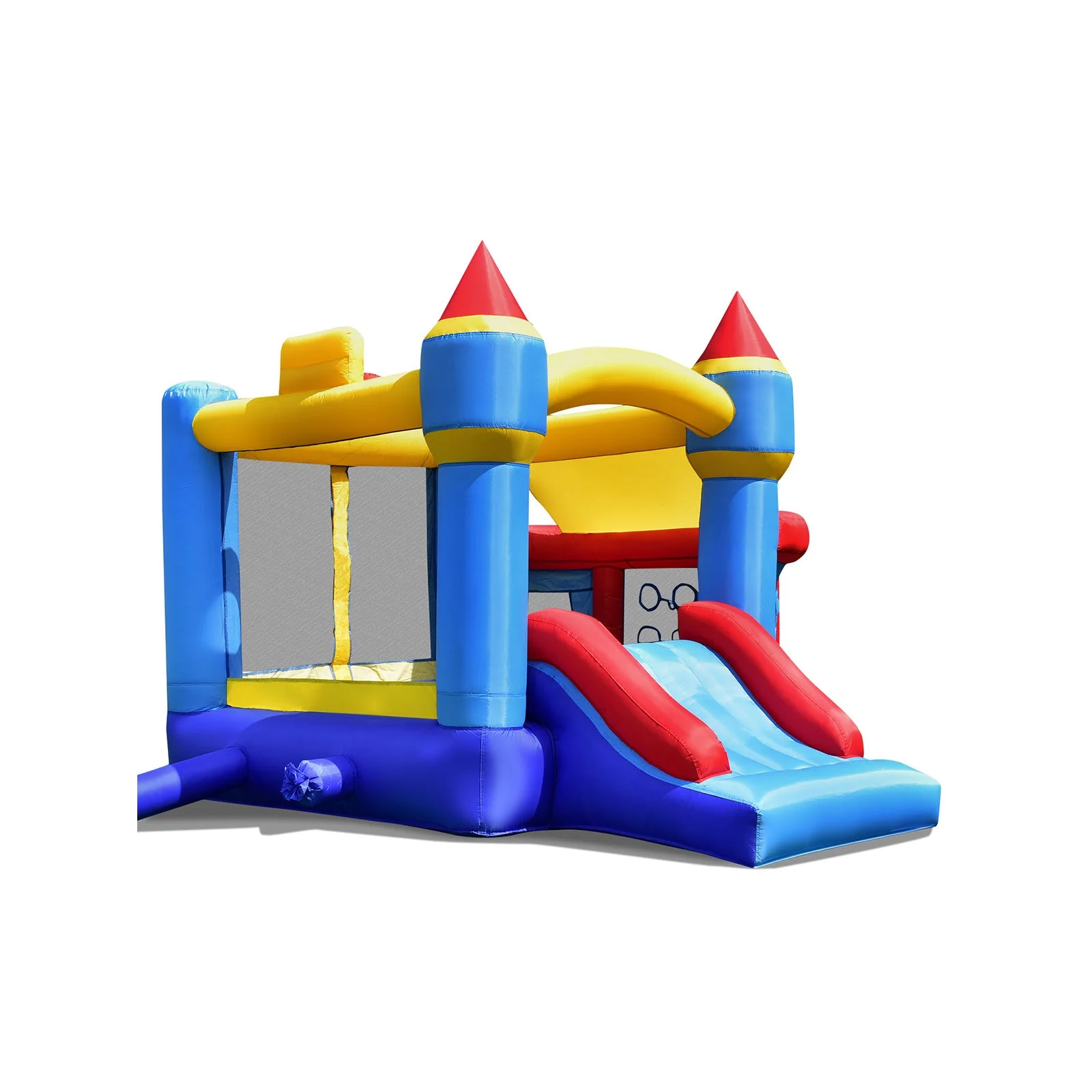 Castle Slide Inflatable Bounce House with Ball Pit and Basketball Hoop - Image 3