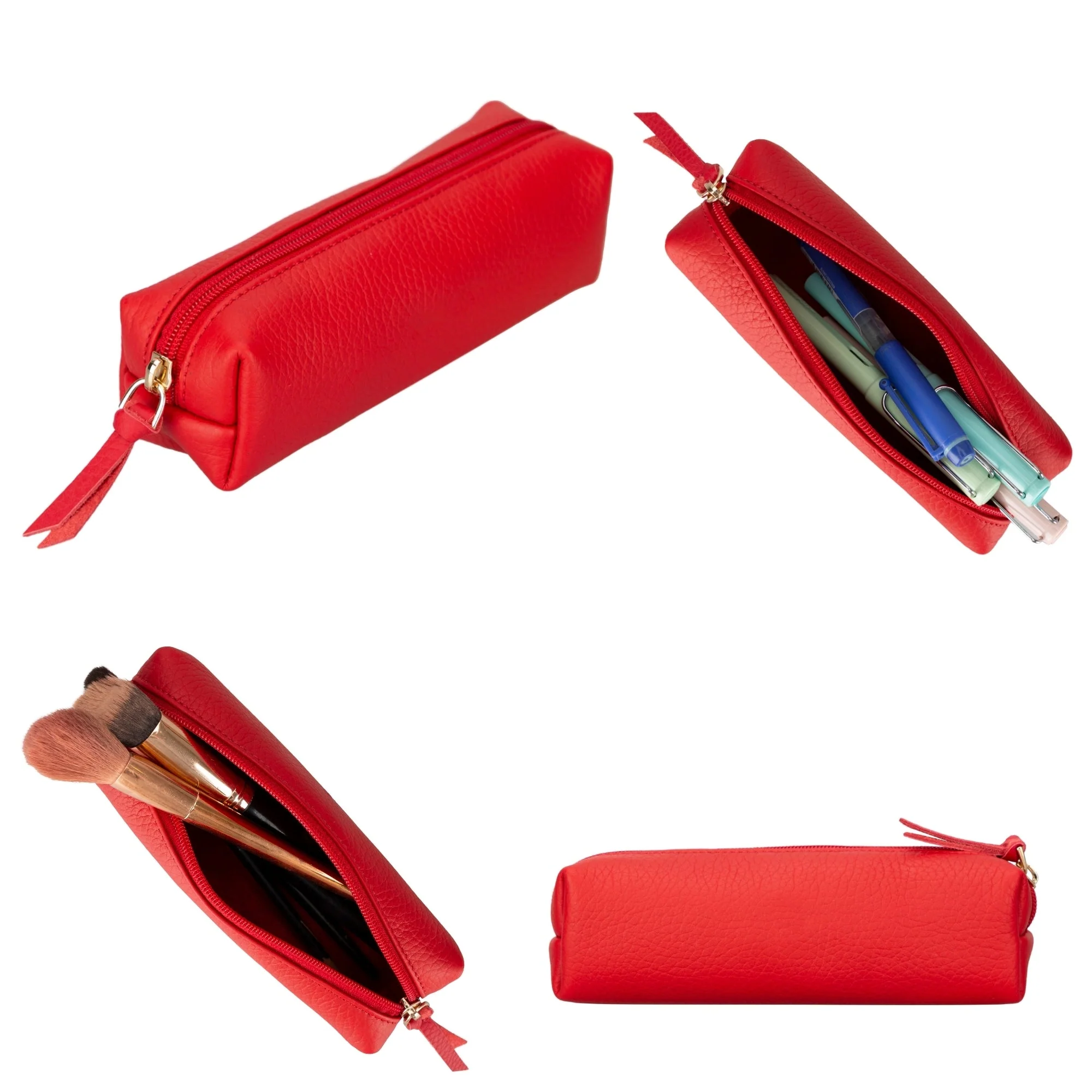 Centennial Multipurpose Leather Pencil Case and Makeup Bag - Image 17