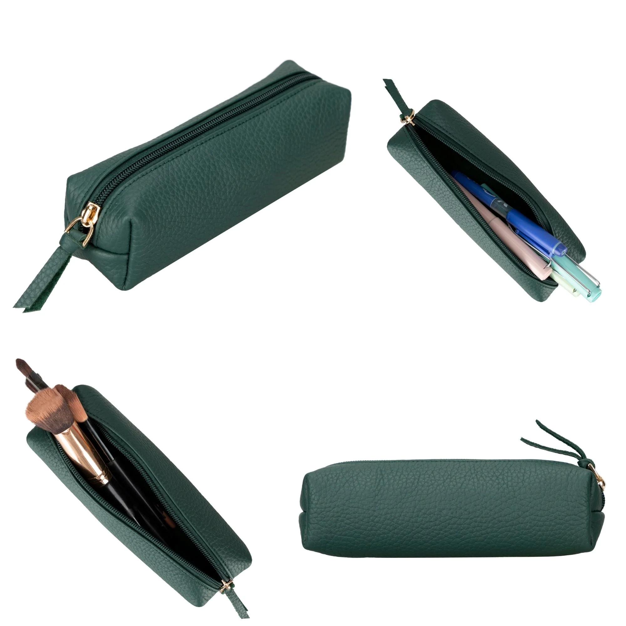Centennial Multipurpose Leather Pencil Case and Makeup Bag - Image 25