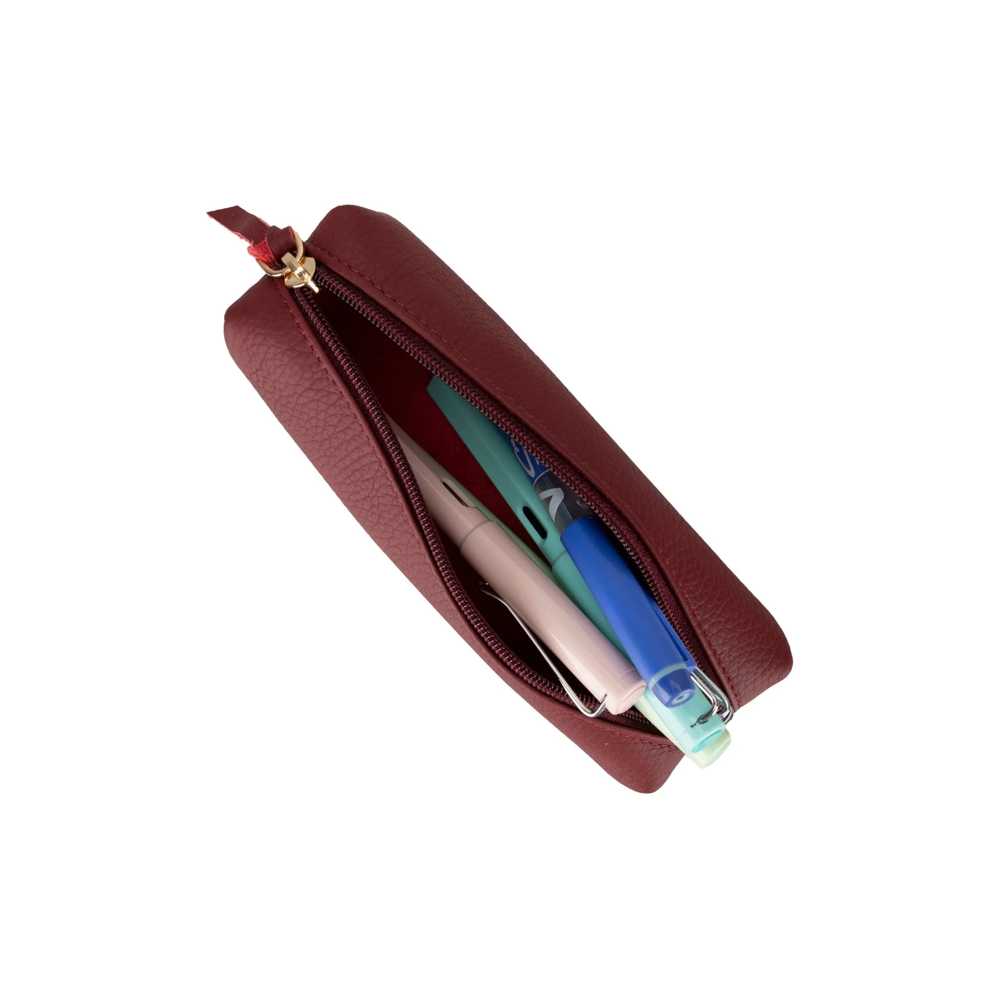 Centennial Multipurpose Leather Pencil Case and Makeup Bag - Image 3
