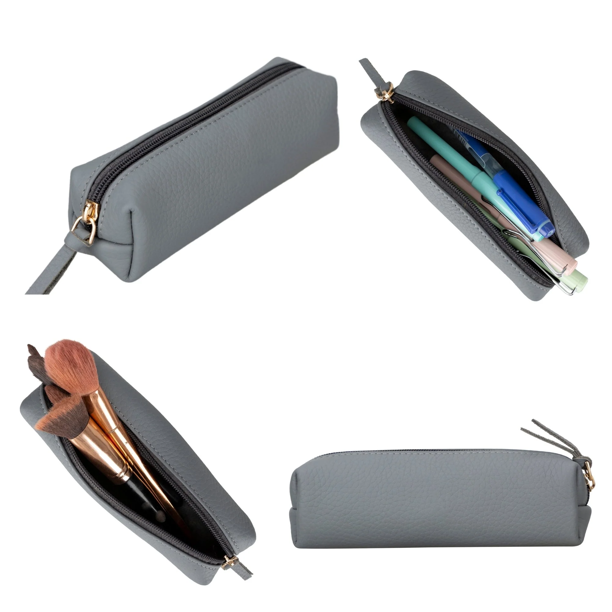 Centennial Multipurpose Leather Pencil Case and Makeup Bag - Image 33