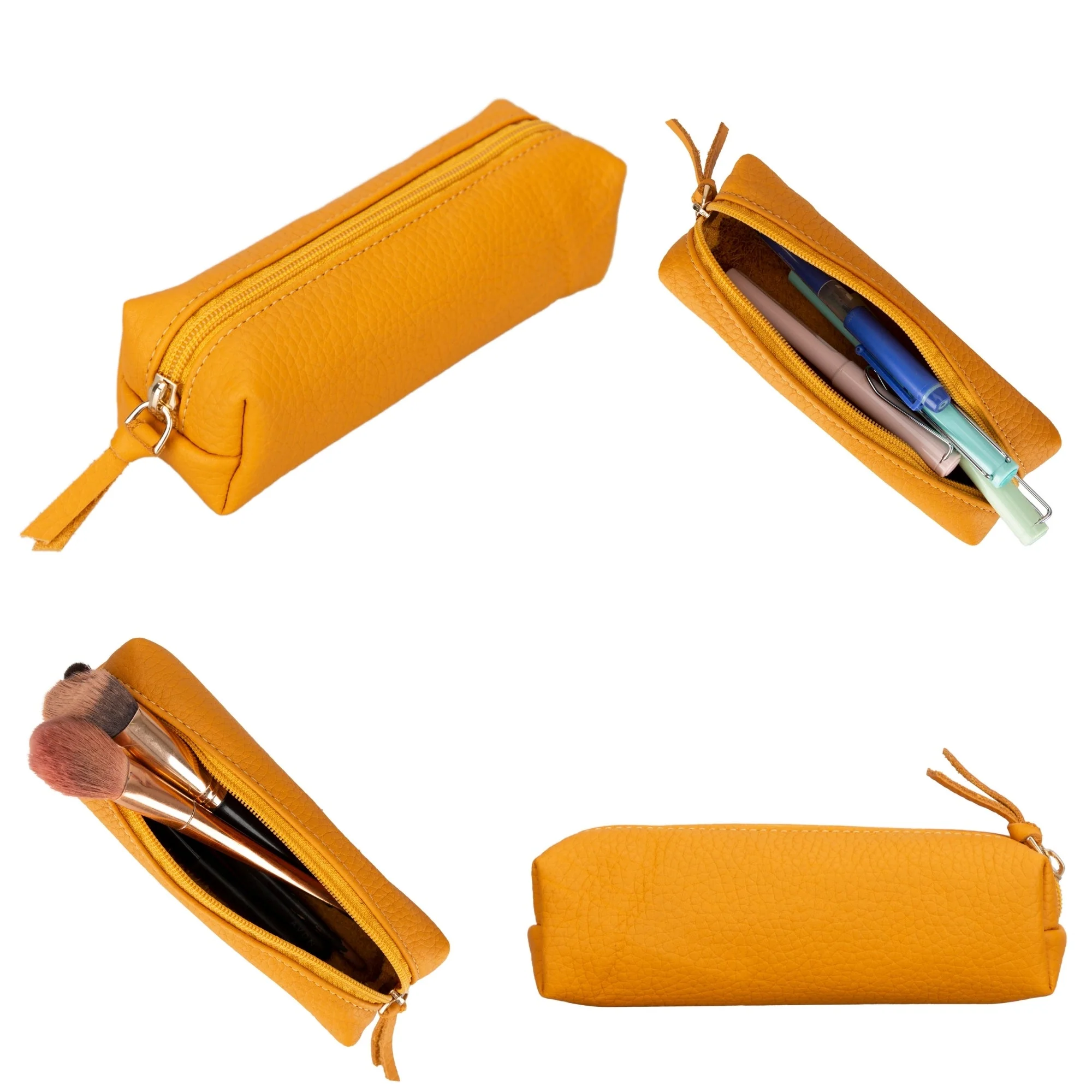 Centennial Multipurpose Leather Pencil Case and Makeup Bag - Image 9